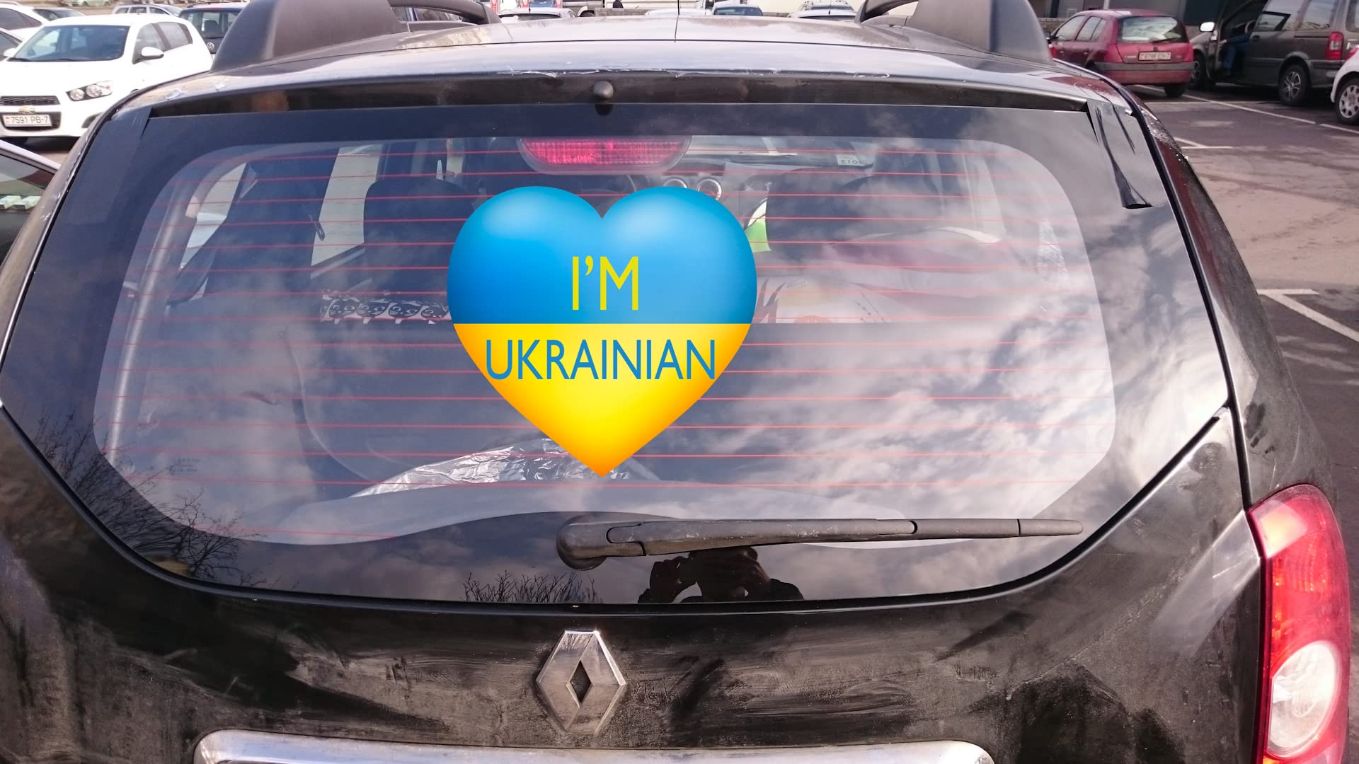 Pray for Ukraine Car Vinyl Stickers - Stop War Decals - Stand with Ukraine Car Decals - No War Vinyl Labels - Support Ukraine Stickers (20x20) - Perfect for Cars, Laptops, Windows & Bumpers to Show Solidarity