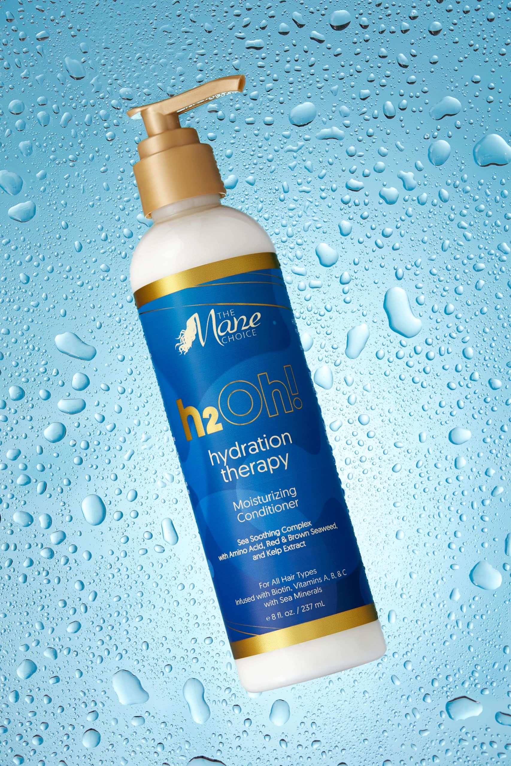 The Mane Choice H2Oh! Hydration Therapy Moisturizing Conditioner 8 Oz - Deep Hydrating Hair Treatment for Dry, Damaged & Curly Hair - Perfect for Daily Use & Post-Wash Care