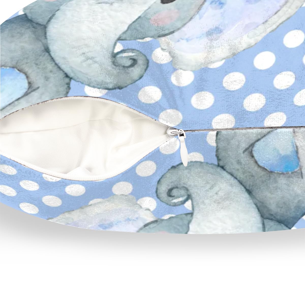 Personalized Elephant Baby Name Nursery Throw Pillow Cover - Custom Boy Girl Gift, Sofa Couch Cushion Decor - Perfect for Newborn Gifts, Nursery Decor & Cozy Home Accents