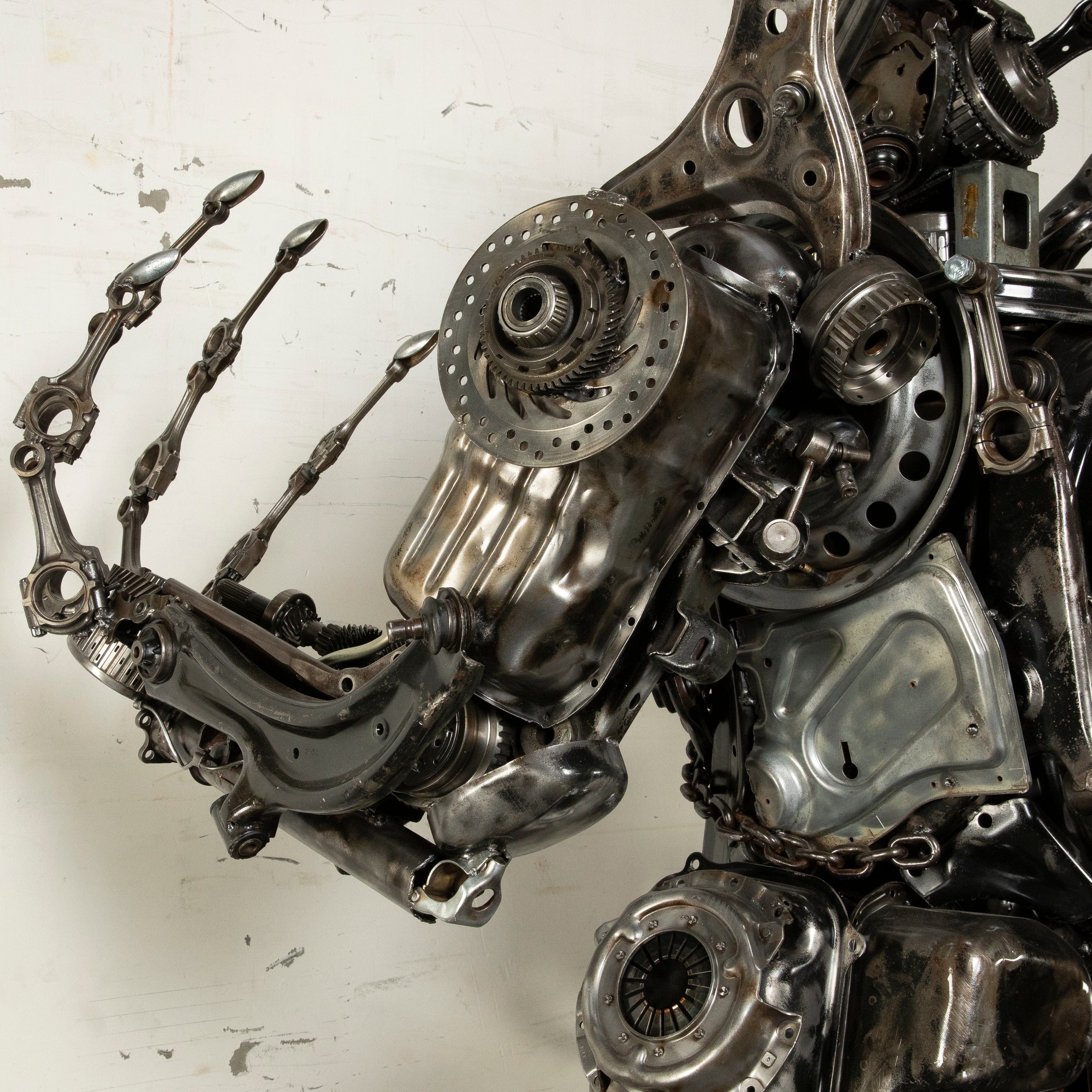 79 Megatron Inspired Recycled Metal Art Sculpture - Transformers Collectible Statue for Home & Office Decor | Perfect Gift for Fans & Unique Wall Art Display