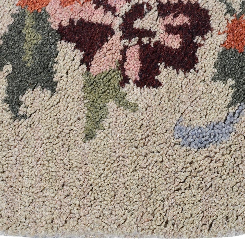 Premium Flax Hand Tufted Area Rug - Natural Fiber Bohemian Style Living Room Carpet - Perfect for Bedroom, Nursery & Home Decor