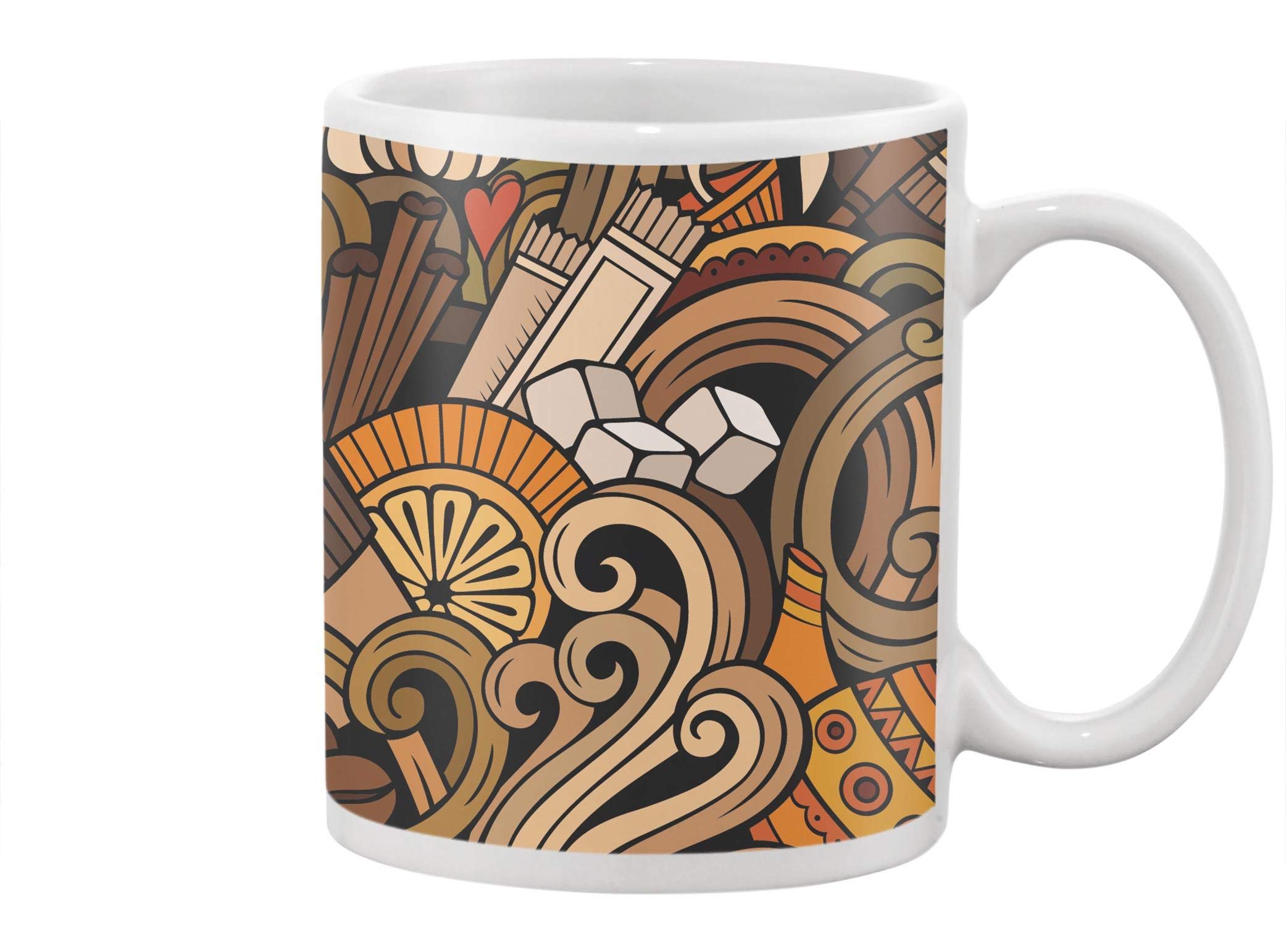 Handmade Ceramic Coffee Mug with Unique Art Design - Perfect for Coffee Shops, Gifts & Home Use