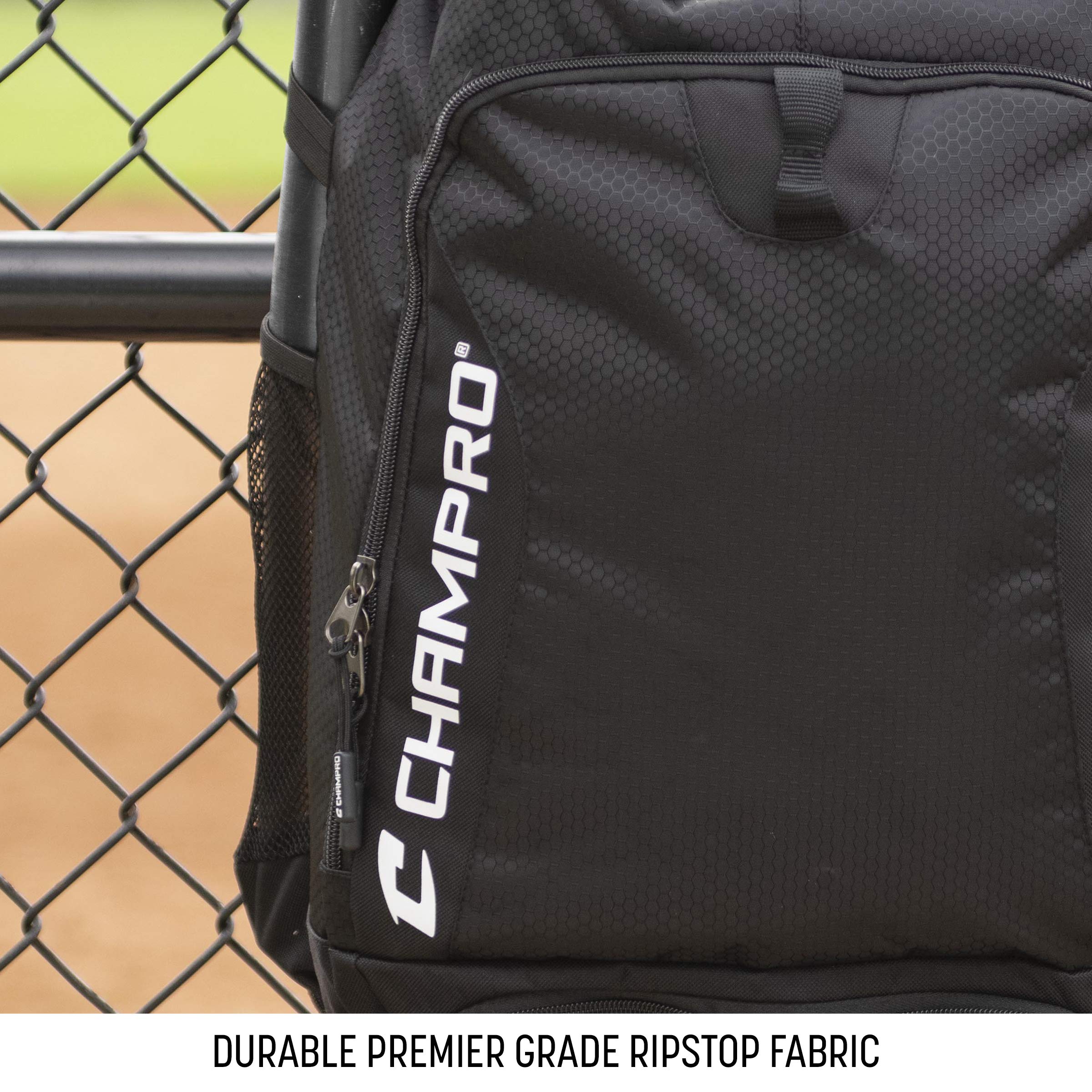 CHAMPRO Fortress 2 Sports Backpack - Durable Gym Bag for Basketball, Football & Baseball | Perfect for Training, Travel & School Backpack Organization