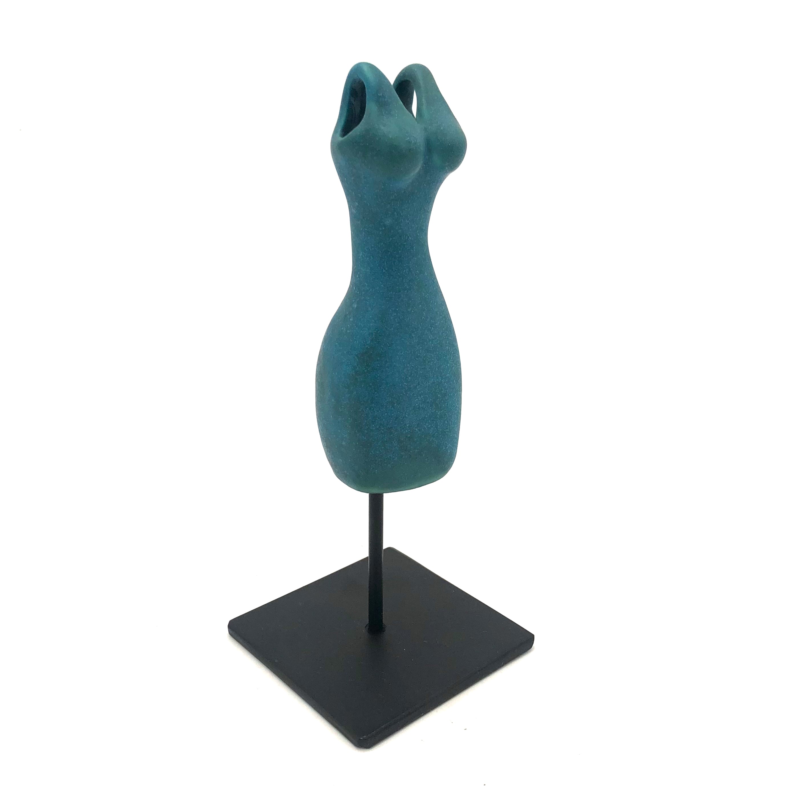Cathy Broski Ceramic Sculpture on Base - Assorted Dresses Design - Elegant Home Decor, Office Display, and Gift Idea