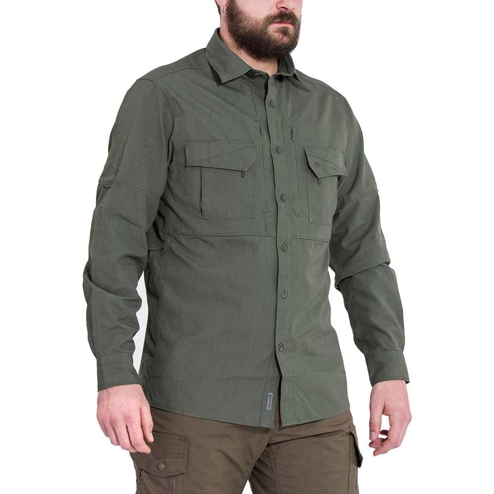 Pentagon Plato Tactical Shirt - Military Camouflage Green - Durable Combat Shirt for Outdoor Hunting, Airsoft & Tactical Training