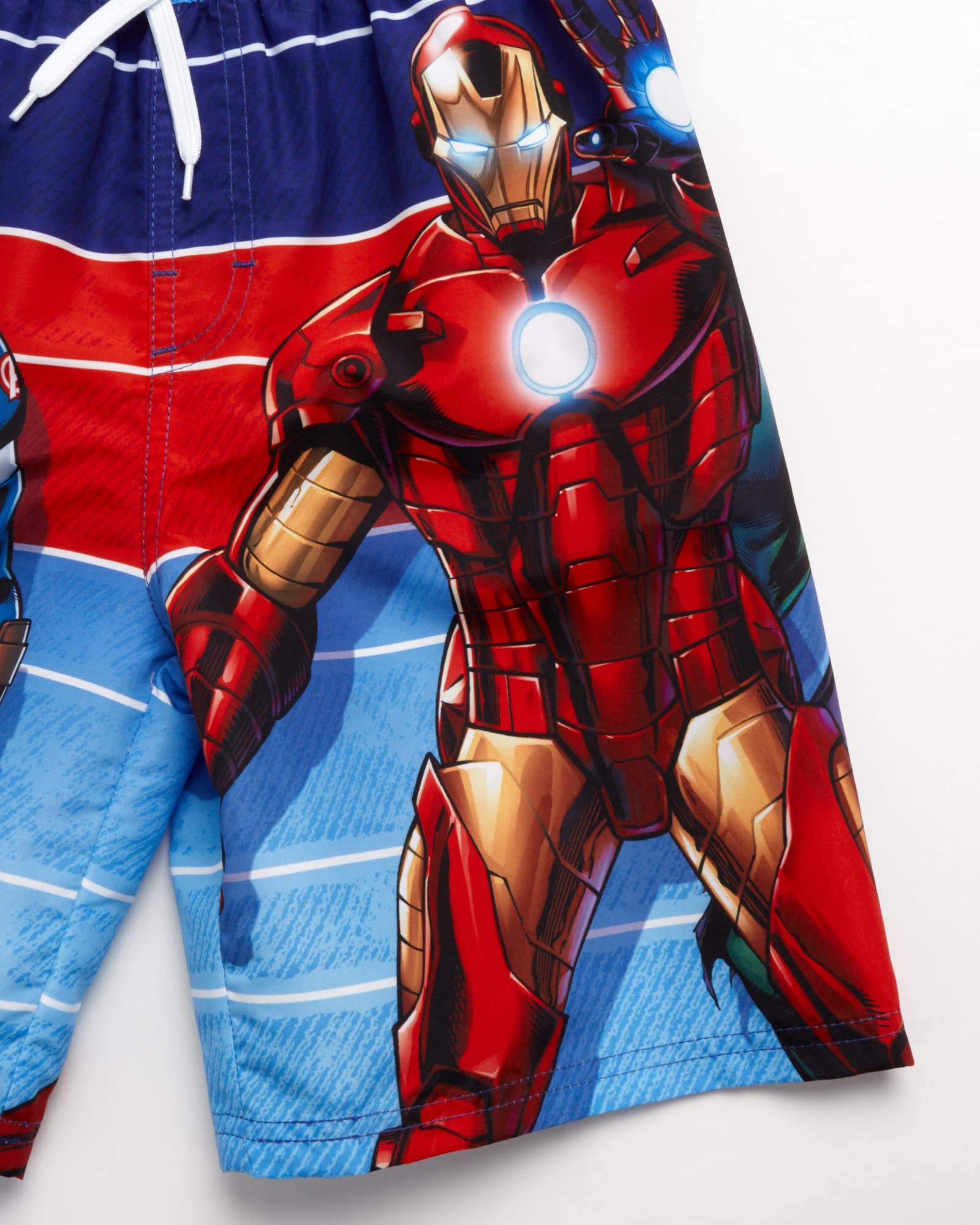 Marvel Avengers Boys' Swim Trunks - Spider-Man, Captain America, Hulk UPF 50+ Quick Dry Swim Shorts for Kids (2T-12) | Beach, Pool, Summer Water Activities