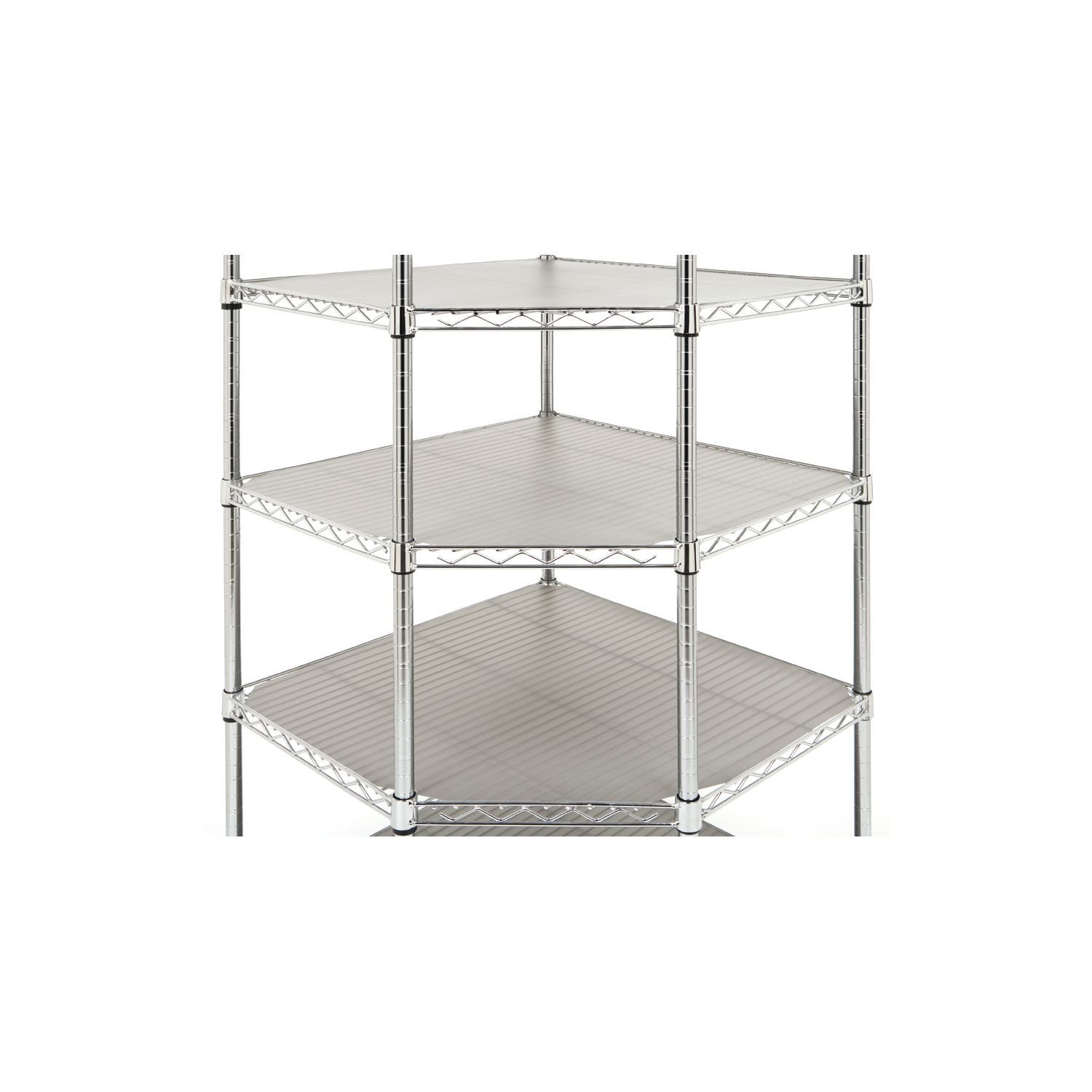 Heavy Duty Steel 6-Tier Corner Shelf for Restaurant - NSF Approved Commercial Food Storage Rack | Perfect for Kitchen, Pantry & Backroom Organization