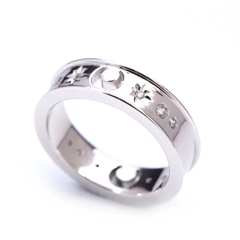 Moonlight Twinkle Bold Statement Ring for Women - Elegant Cubic Zirconia Fashion Jewelry - Perfect for Evening Parties, Date Nights & Special Occasions