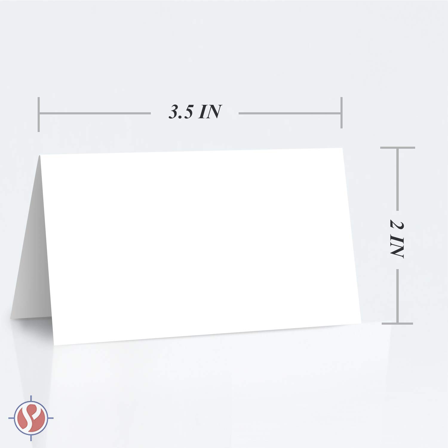 Premium White Table Name Place Cards - 200 Pack (3.5