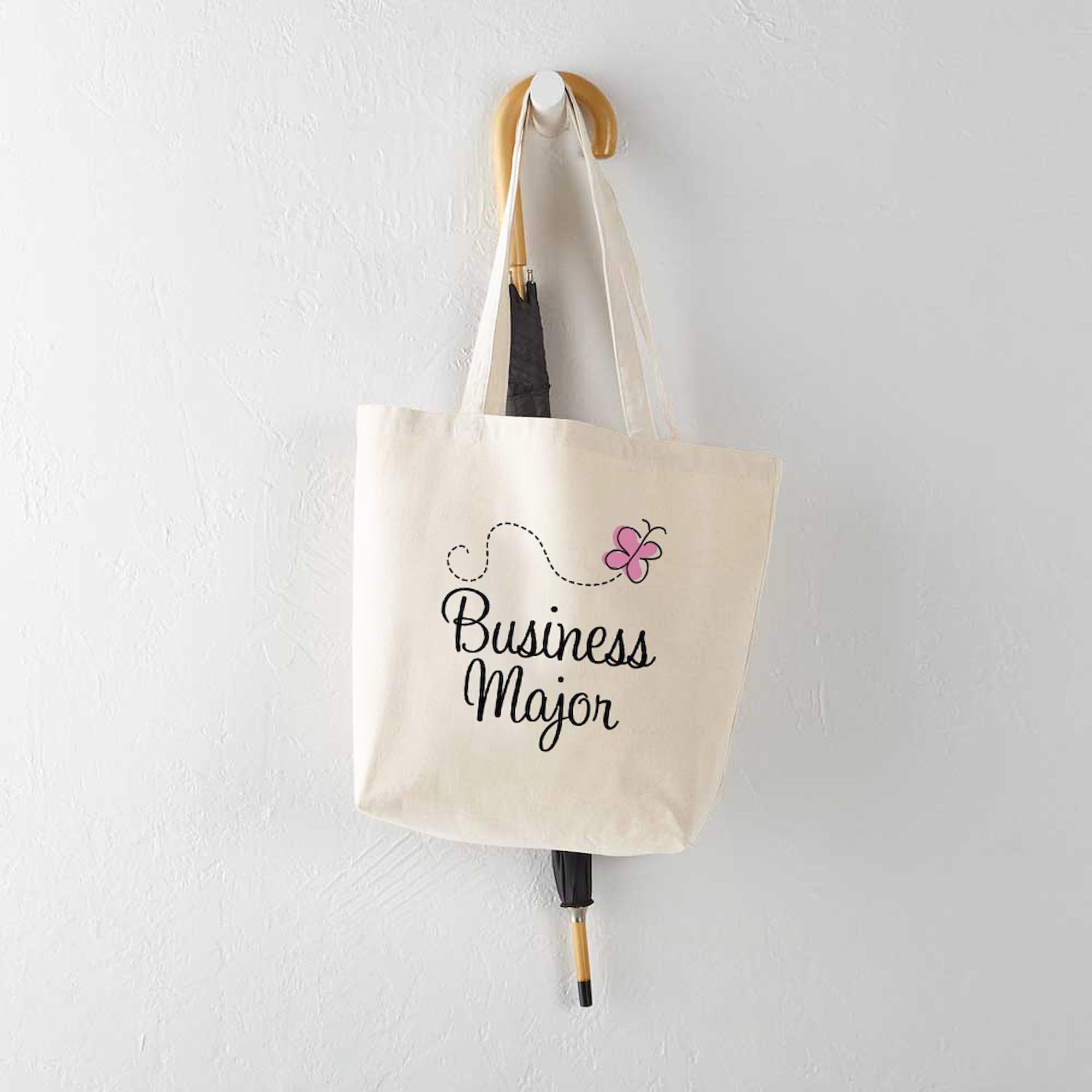 Stylish Cute Business Major Canvas Tote Bag - Eco-Friendly Reusable Shopping Bag for College Students, Office & Grocery Use