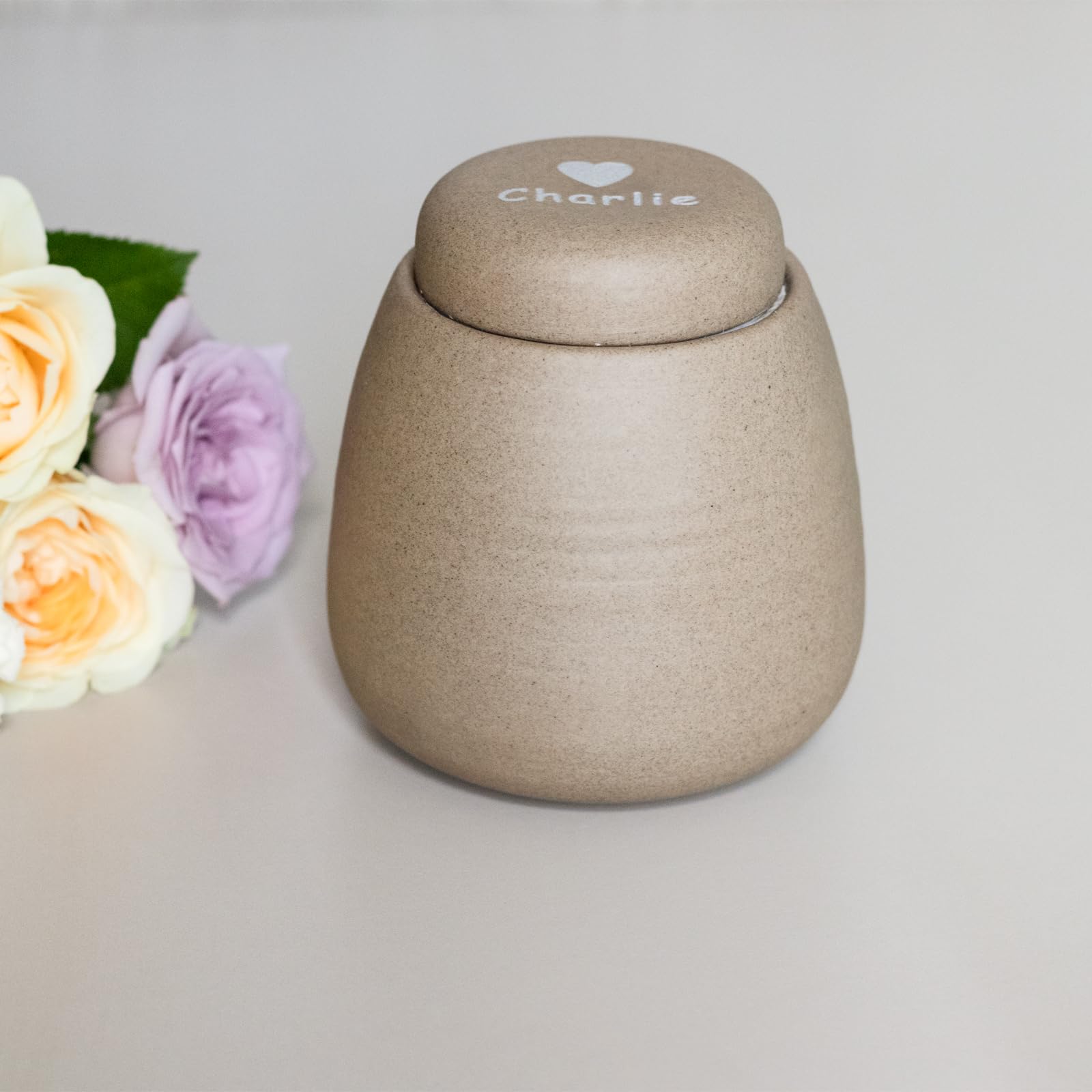 Personalized Ceramic Pet Urn for Ashes - Custom Engraved Name Memorial Keepsake - Perfect for Honoring Beloved Dogs, Cats & Pets at Home or Memorial Services