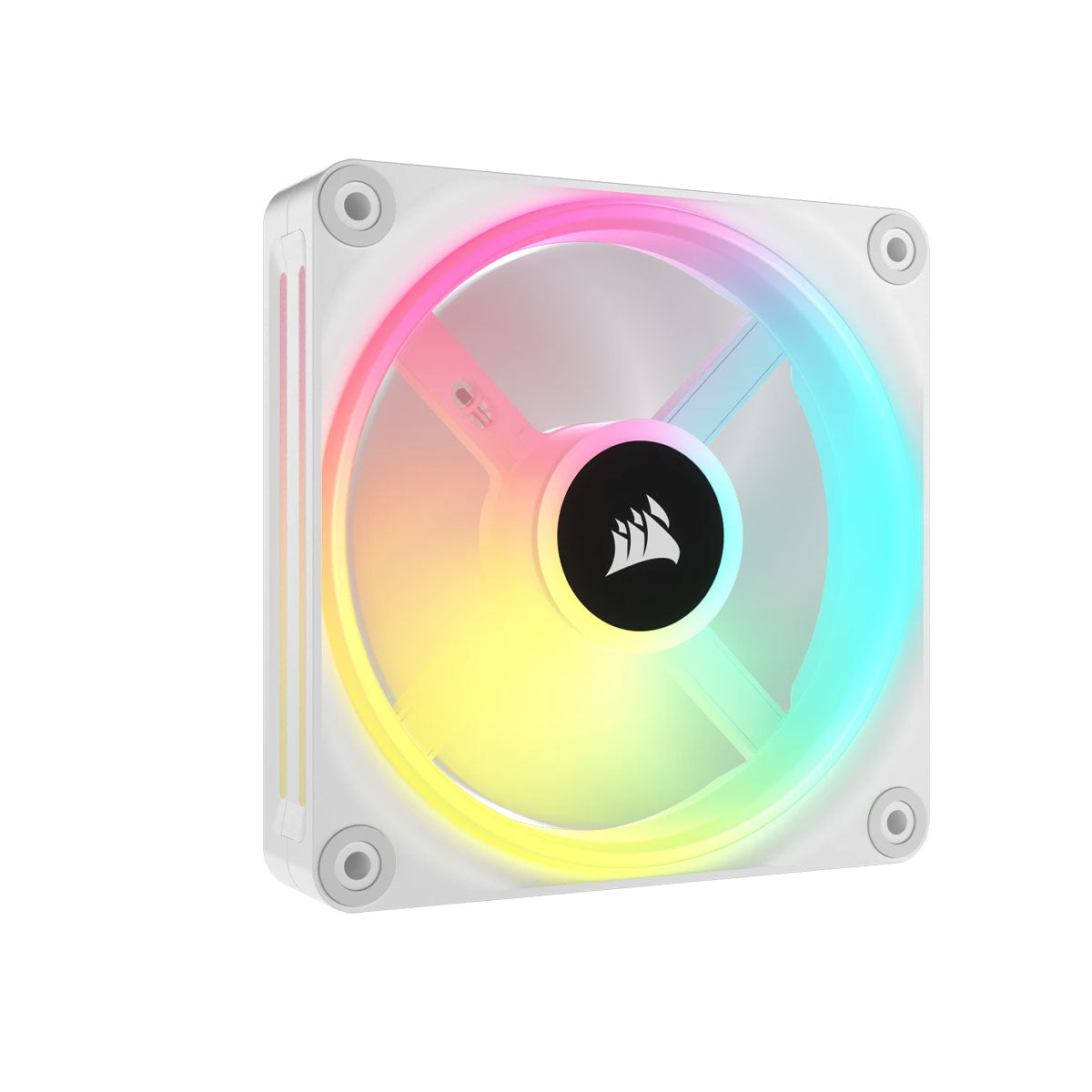 Corsair iCUE LINK QX140 RGB 140mm Magnetic Dome Cooling Fan - Single White Fan with Dynamic RGB Lighting for PC Gaming & Workstation Builds