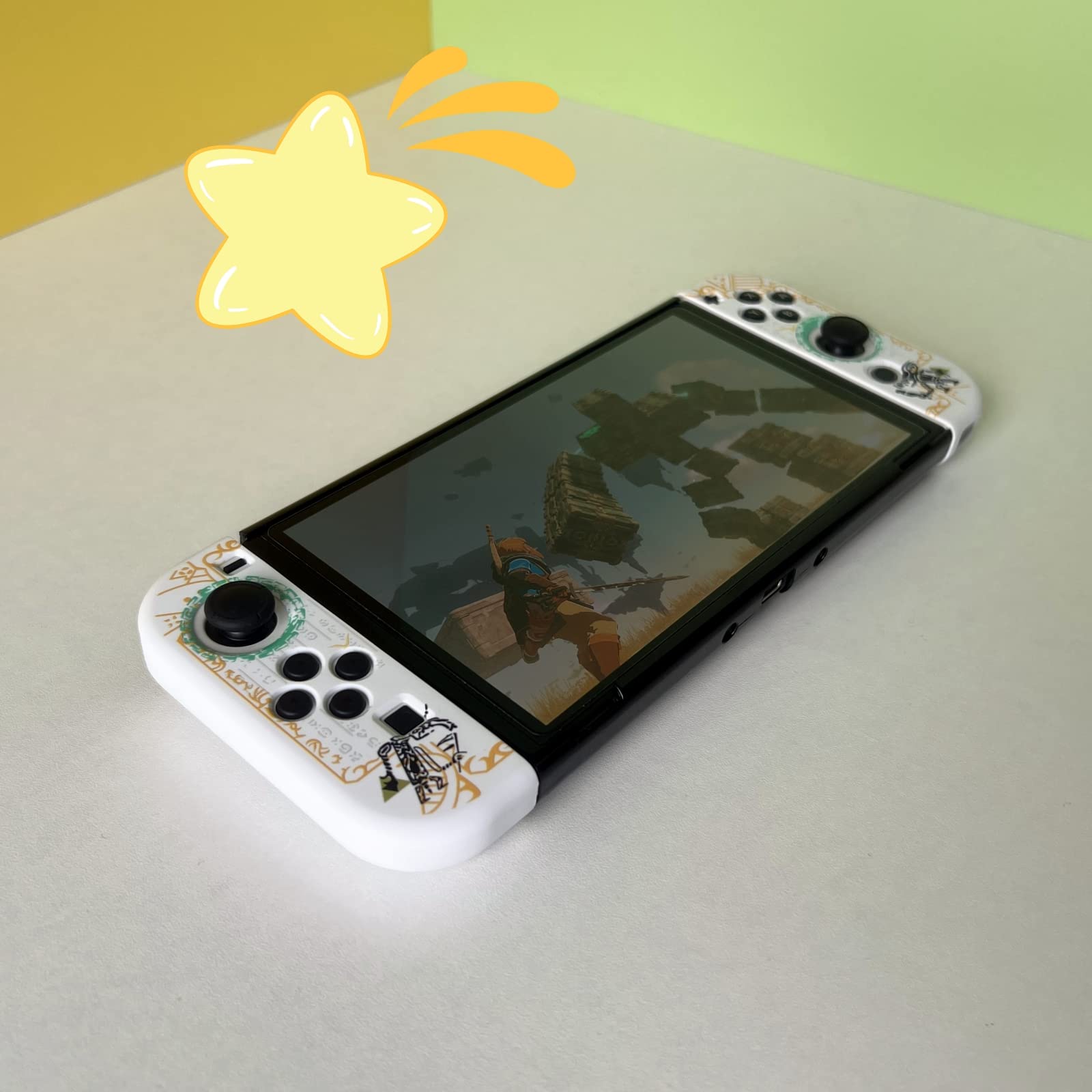 Shockproof Protective Case for Nintendo Switch OLED - Dockable Cover with Scratch-Resistant Shell & Silicone Skin Set | Compatible with Joy-Con | Perfect for Gaming, Travel & Home Entertainment