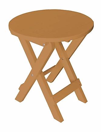 A&L Furniture Poly Coronado 30-Inch Round Folding Bistro Table - Outdoor Patio, Garden, Balcony Dining Set for Small Spaces