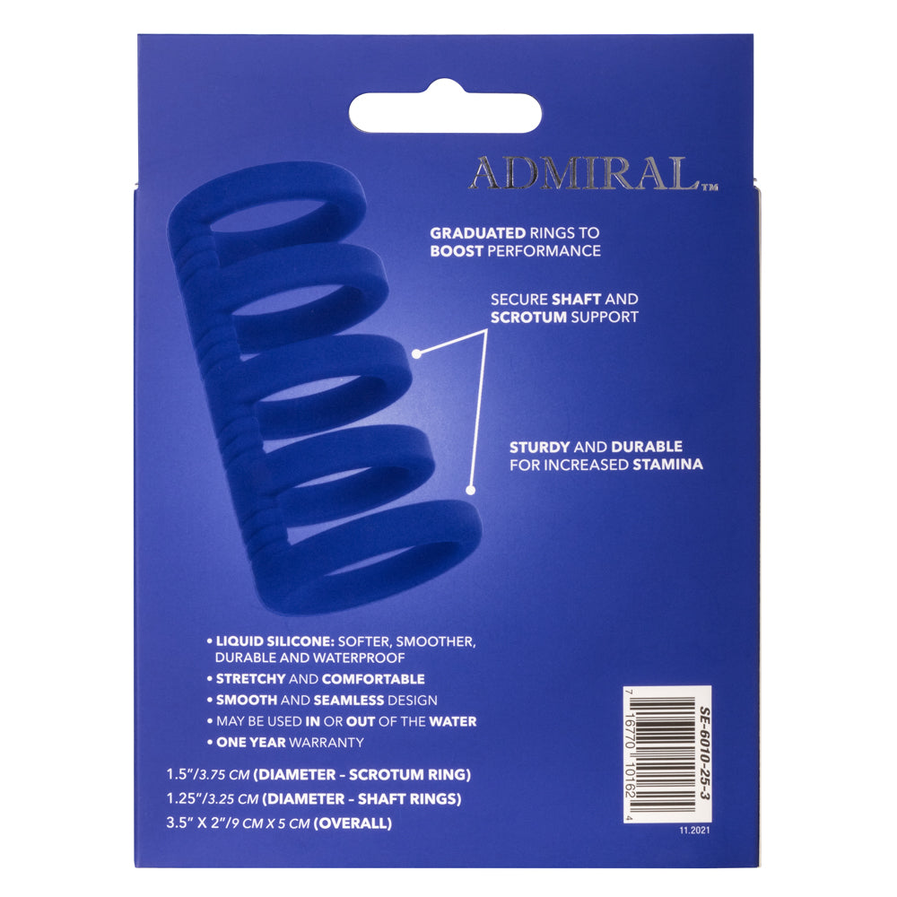 Premium Admiral Xtreme Cock Ring - Adjustable Silicone Penis Ring for Enhanced Pleasure & Performance - Perfect for Couples Play & Solo Use