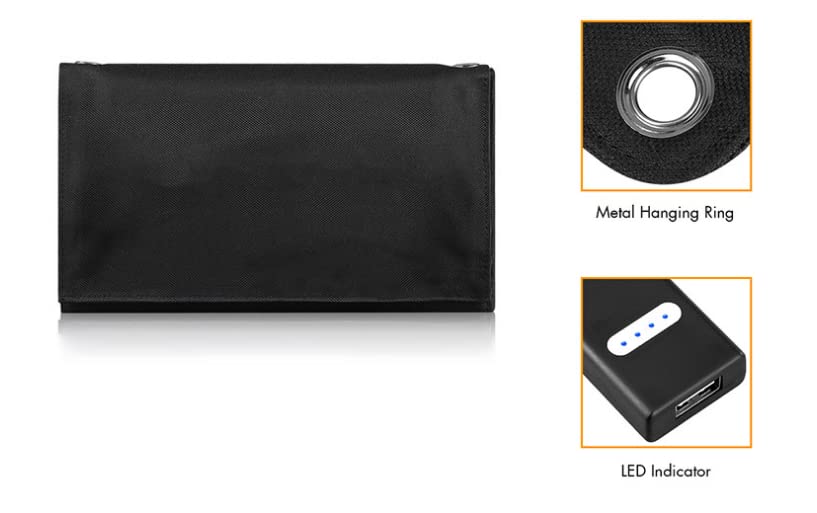 28W Solar Charger with 3 USB Ports - Waterproof & Foldable Solar Panel for Camping, Hiking, Travel - Compatible with iPhone, Android Phones, Tablets, Headphones, Speakers - Perfect for Outdoor Adventures, Emergency Power & Off-Grid Charging