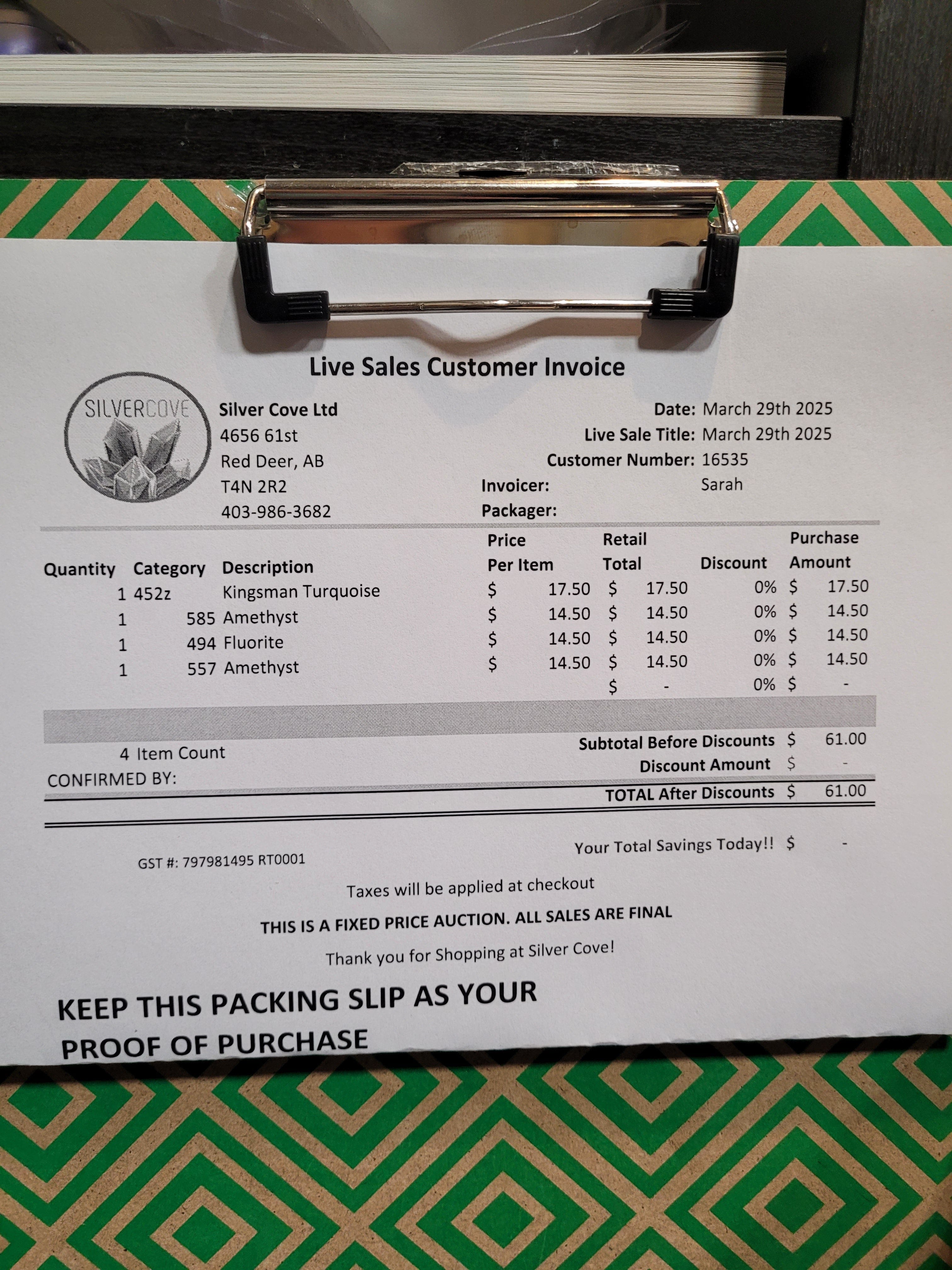 16535 March 29th 2025 Live - Premium Quality for Home & Office Use