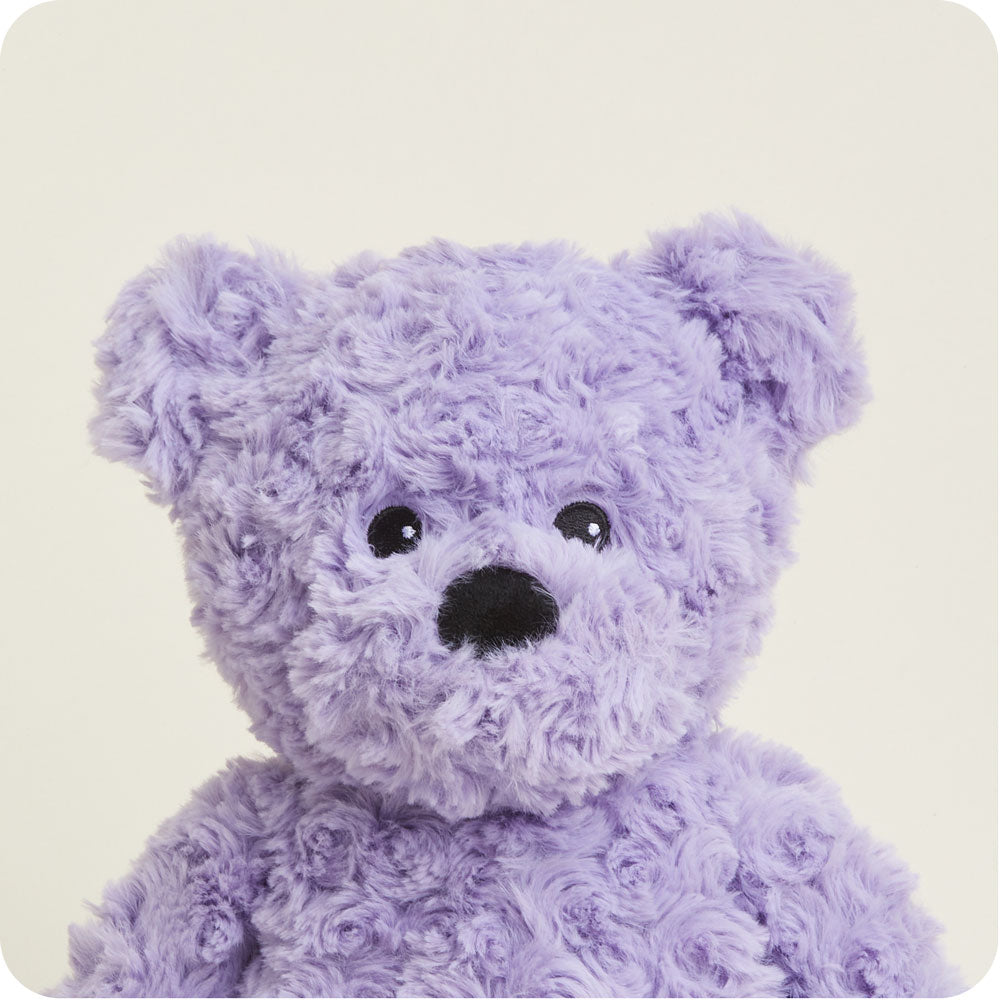 Purple Curly Bear Warmies - Soft & Cozy Microwaveable Plush Toy for Kids & Adults | Perfect for Relaxation, Stress Relief & Sleep Aid | Great Gift for Christmas & Birthdays
