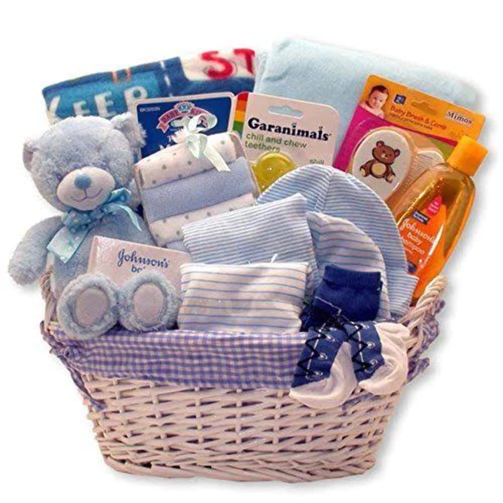 New Baby Celebration Gift Box - Unique Baby Shower Gift Basket for Boys & Girls - Perfect for Newborn, Christening & Welcome Home Parties