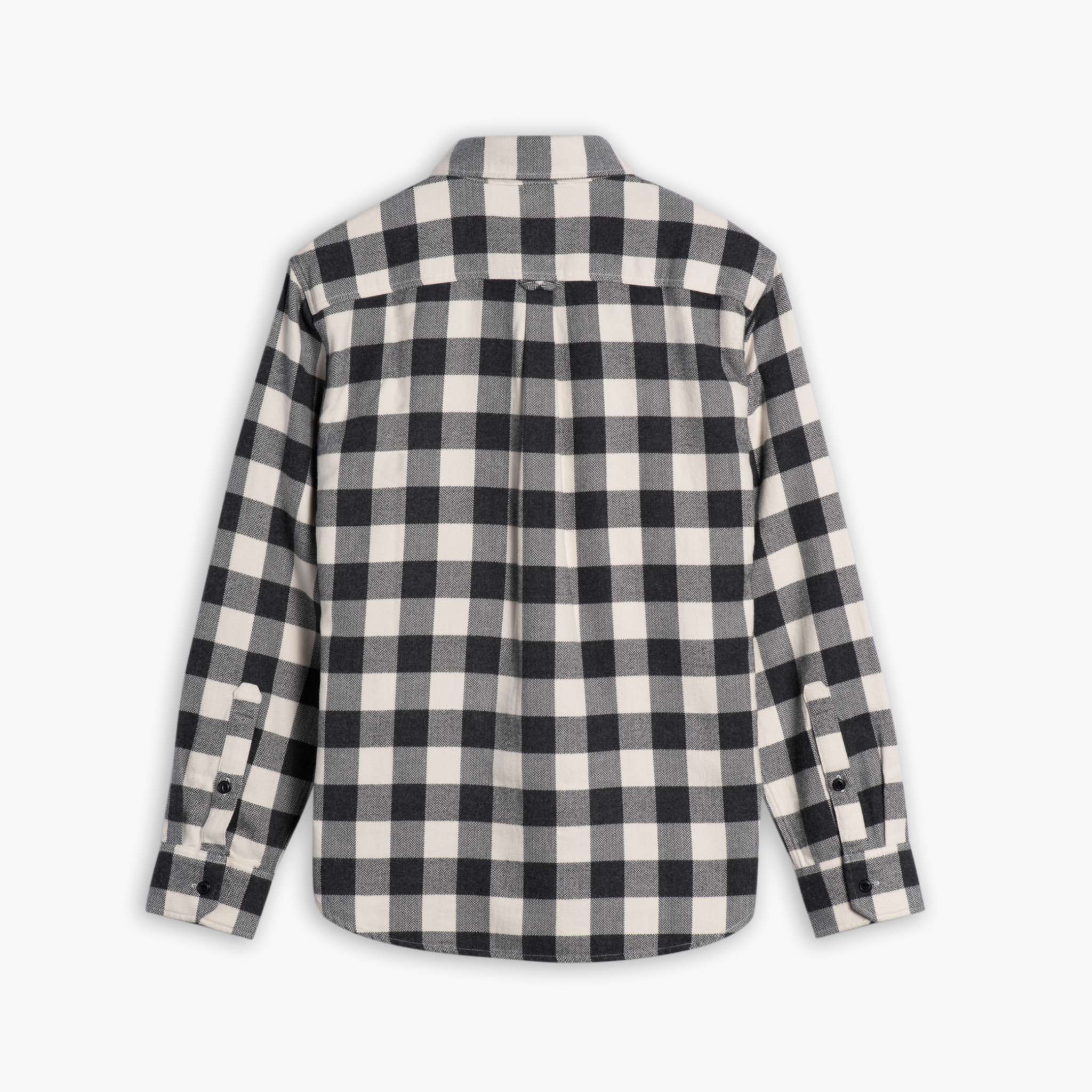 Buffalo Check Flannel Shirt for Men & Women - Black and Cream Plaid Button-Up Shirt | Casual Winter Wear, Outdoor Activities, Christmas Outfits