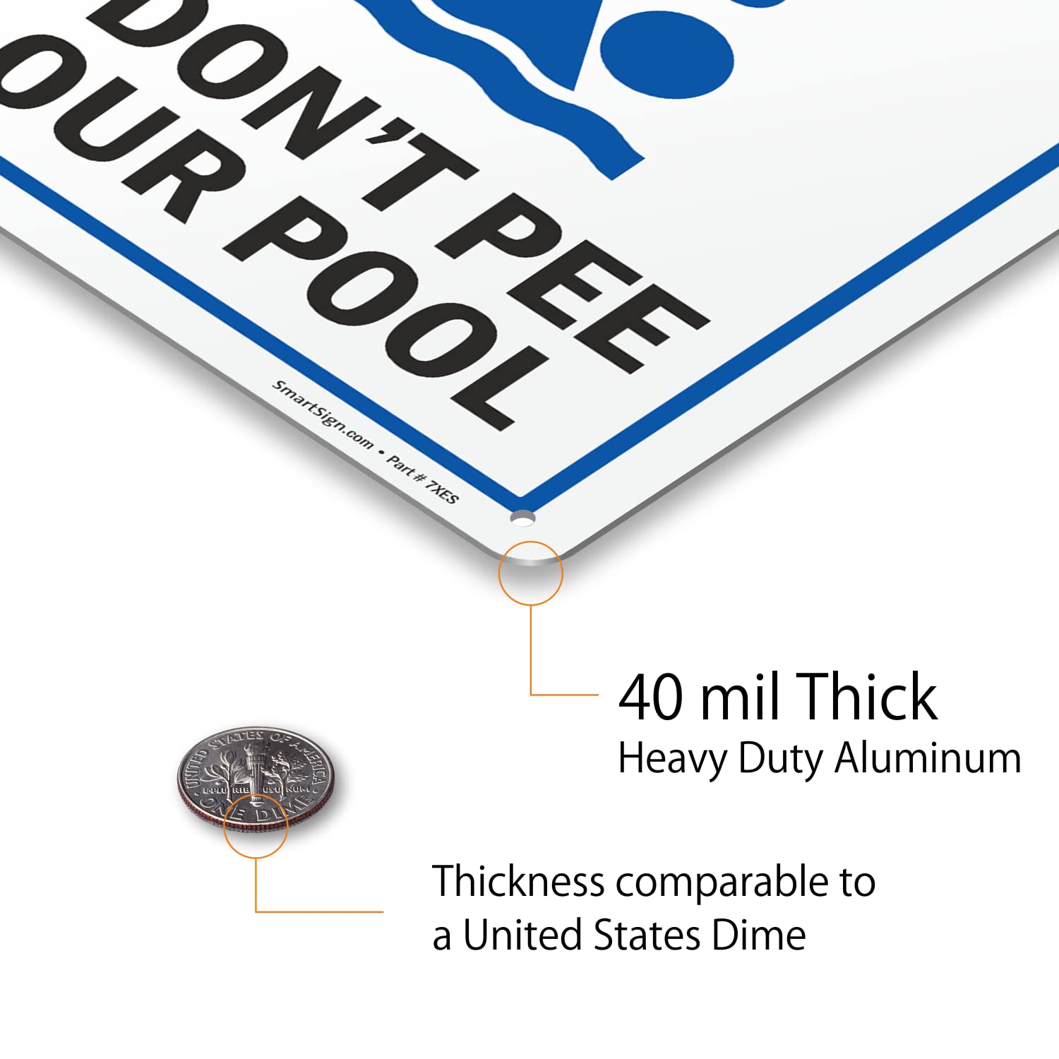 SmartSign Funny Pool Sign - 'We Don't Swim In Your Toilet, So Don't Pee In Our Pool' | 10 x 14 Inch Durable Plastic Sign | Perfect for Swimming Pools, Water Parks & Backyard Decor