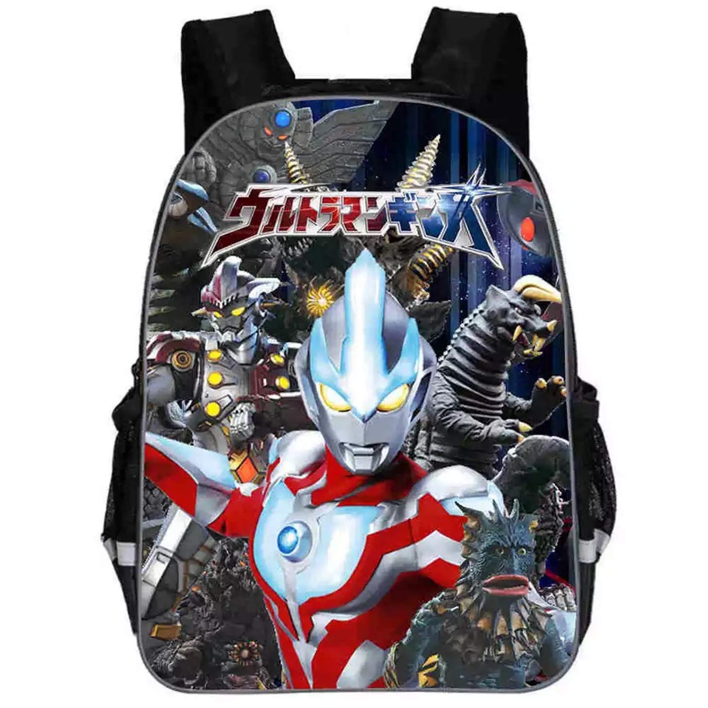 DZHMzzz Lanberin Kids Ultraman Canvas Backpack - Large School Book Bag for Boys & Girls, Durable Travel Knapsack for Students, Perfect for School, Camping & Daily Use (One Size)