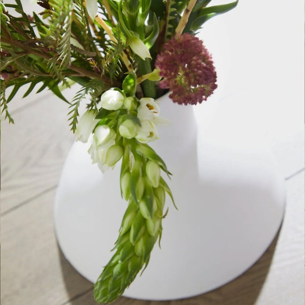 Cyan Design 10826 Purezza Vase - Small White Ceramic Vase for Home Decor, Wedding Centerpiece & Floral Arrangements