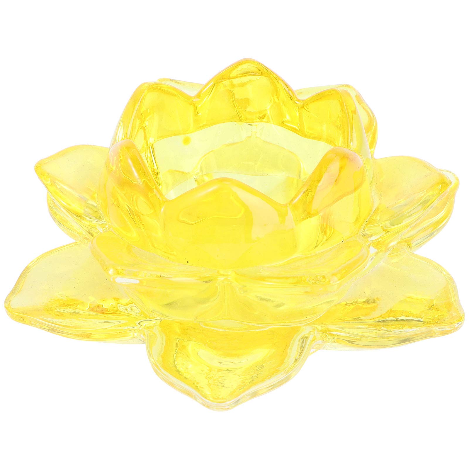 Colorful Crystal Lotus Candle Holders - Elegant Glass Flower Tea Light Holders for Home Decor, Wedding Centerpieces & Romantic Dinner Ambiance