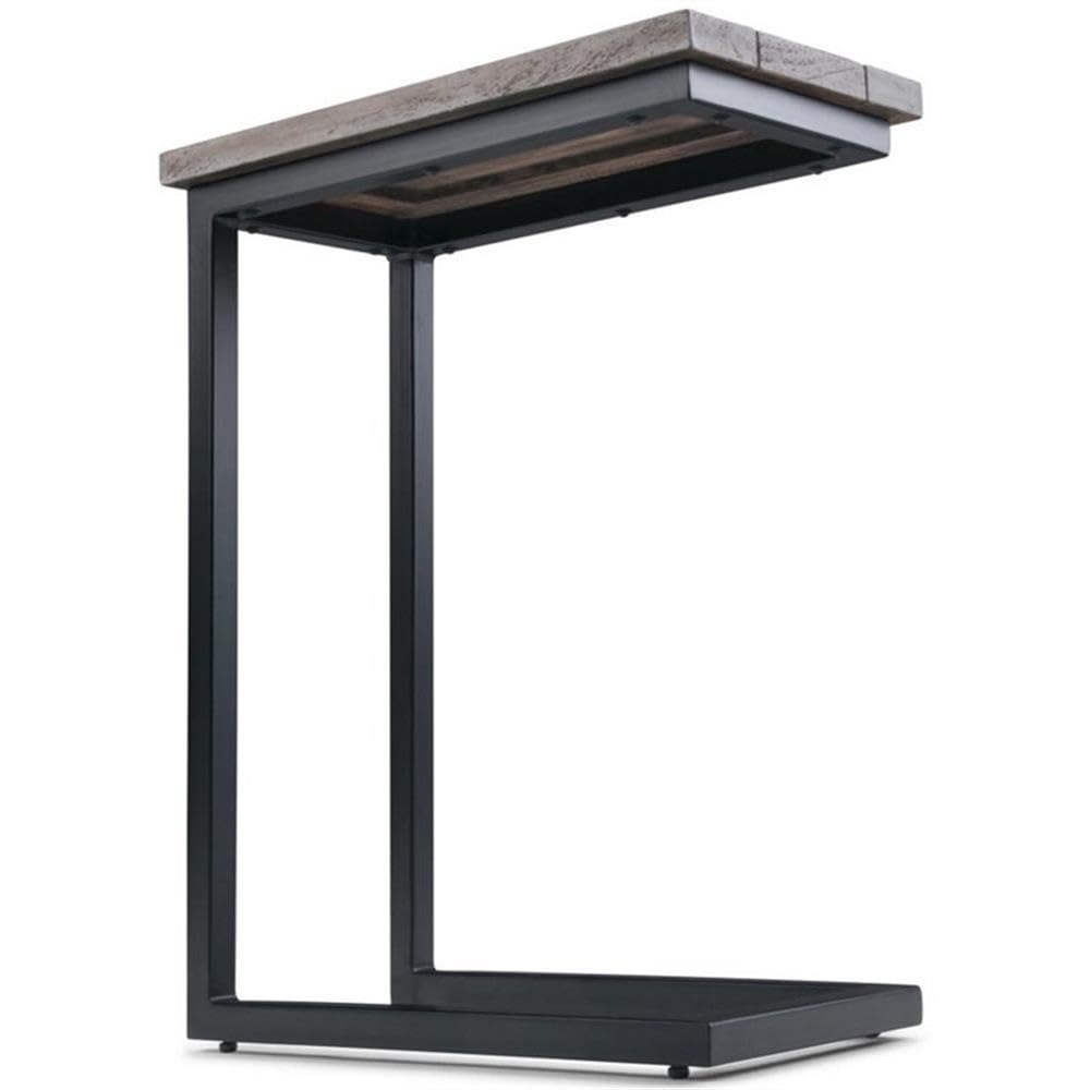Modern Birch and Black End Table by Trent Home - Stylish Nightstand for Living Room, Bedroom, or Office