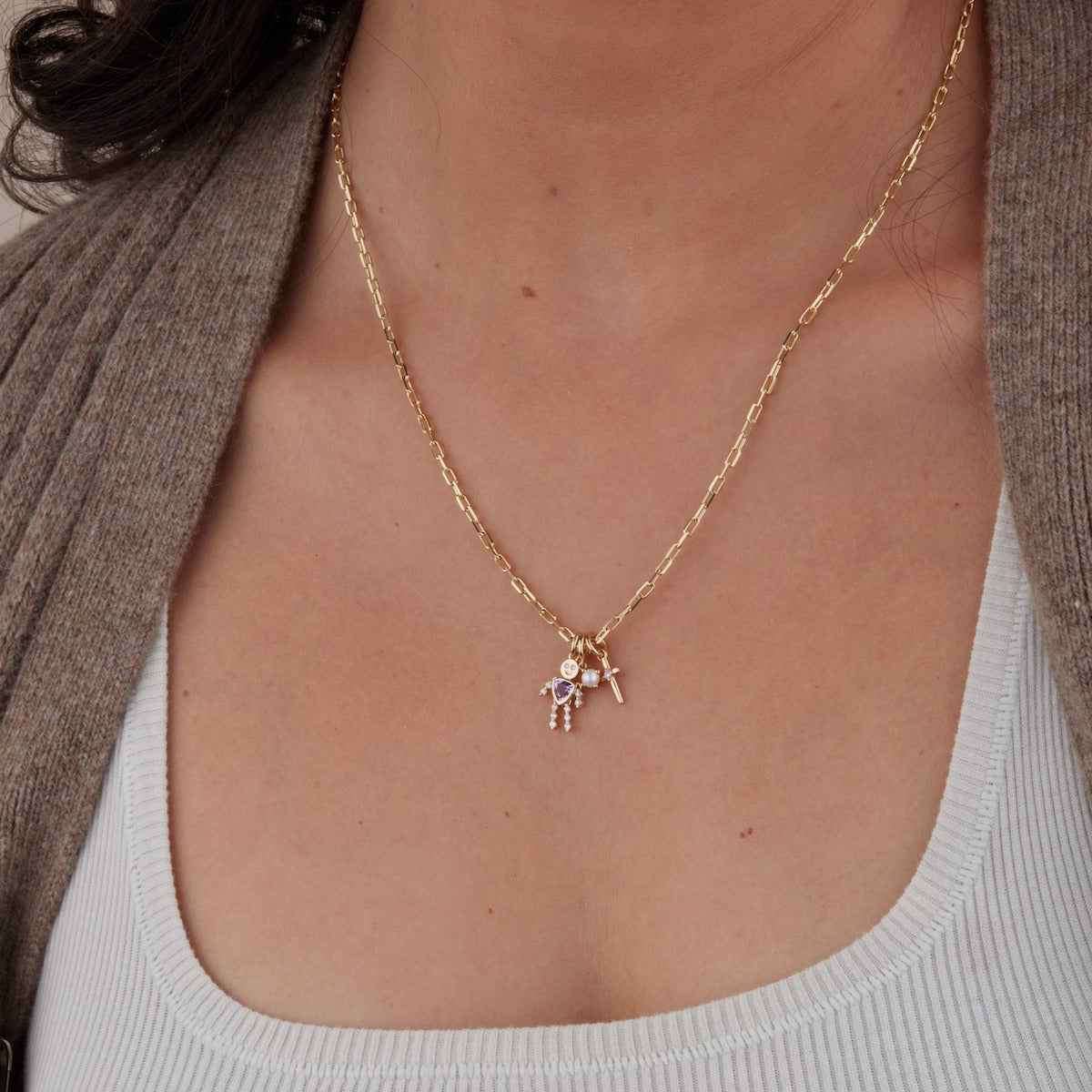 Lulu & Lox Elegant Charm Necklace for Women - Dainty Gold Pendant Jewelry Gift for Her - Perfect for Valentine's Day, Anniversary & Birthday Presents