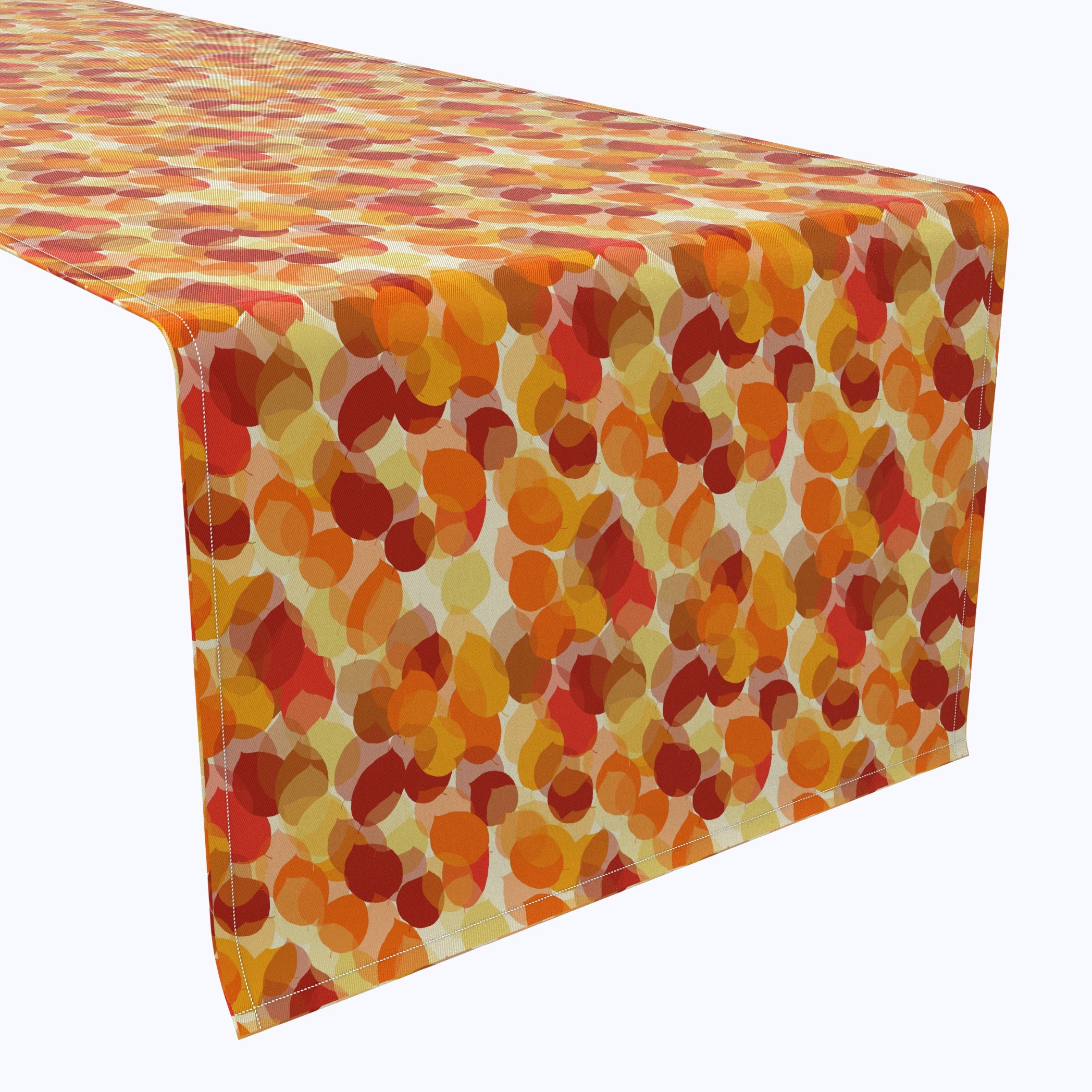 Elegant Abstract Fall Leaves Table Runner - Perfect for Thanksgiving, Autumn Decor, and Seasonal Home Decorations