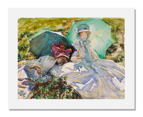 John Singer Sargent Simplon Pass: The Green Parasol Art Print - Famous Impressionist Landscape Painting for Home & Office Wall Decor