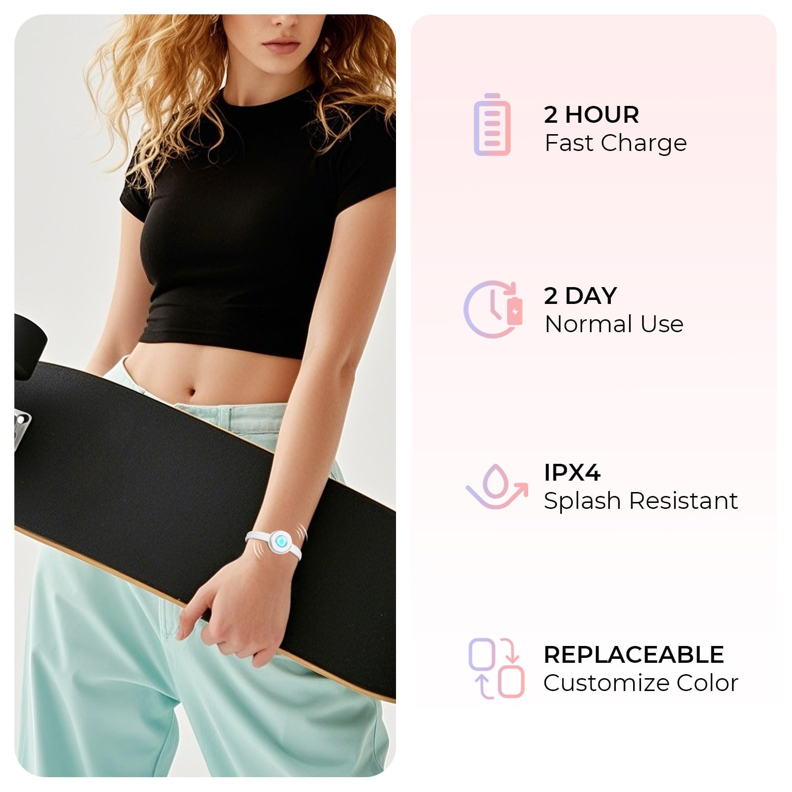 TOTWOO Smart Love Bracelets for Couples - Vibrating & LED Light Up Long Distance Touch Bracelet Set, Best Friend Matching Jewelry Gifts for Partners, Husband Wife, BFFs, Wedding Anniversaries - Perfect for LDR Couples, Valentine's Day & Special Occasions