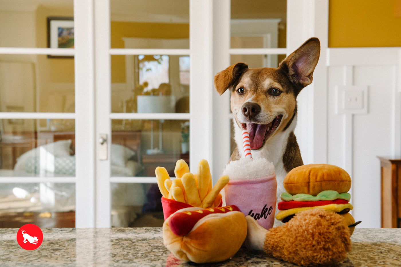 American Classic® Hot Dog Plush Dog Toy by Pet P.L.A.Y. - Durable Chew Toy for Small & Large Dogs - Perfect for Fetch, Tug-of-War & Cuddling