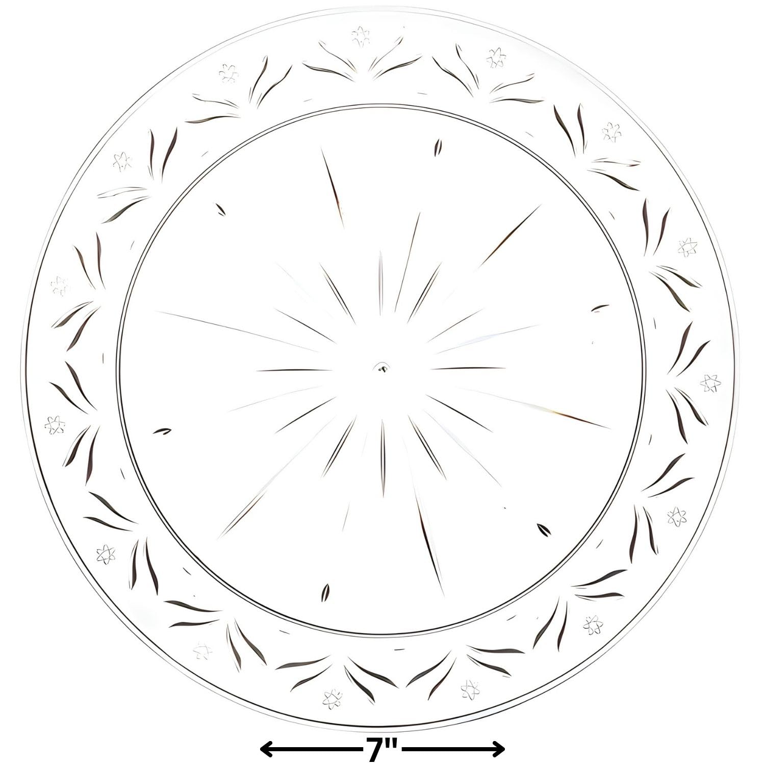 Simcha Collection 7 Inch Clear Plastic Plates - Pack of 120 Disposable Dinner Plates for Parties, Picnics, Catering & Events - BPA-Free & Durable Disposable Tableware