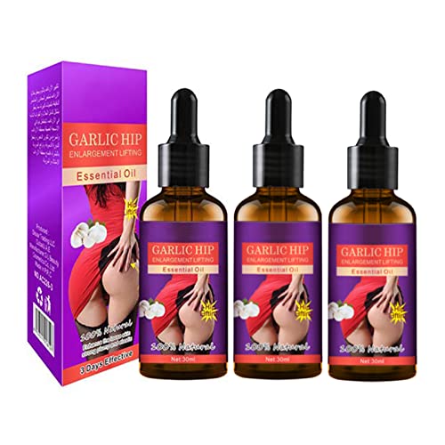 3Pcs Garlic Hip Enlargement & Butt Lifting Essential Oil - Natural Buttocks Firming & Enhancement Oil for Women - Use for Massage, Skin Tightening & Body Shaping
