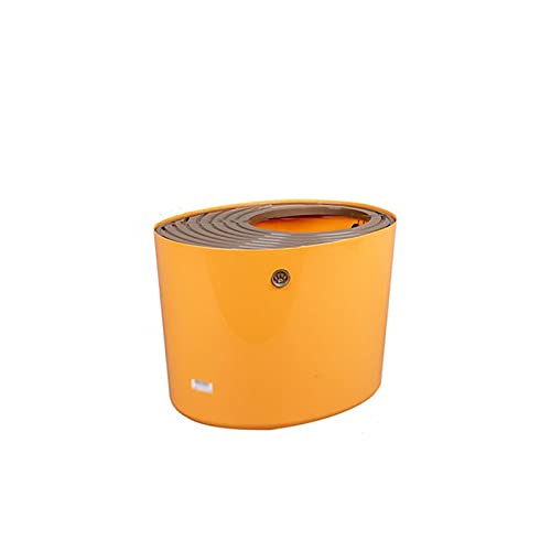 Top-Entry Cat Litter Box with Anti-Sand Design - Large Semi-Enclosed Cat Toilet for Multiple Cats - Durable Snail-Shaped Litter Box for Home & Office Use (Color: A)