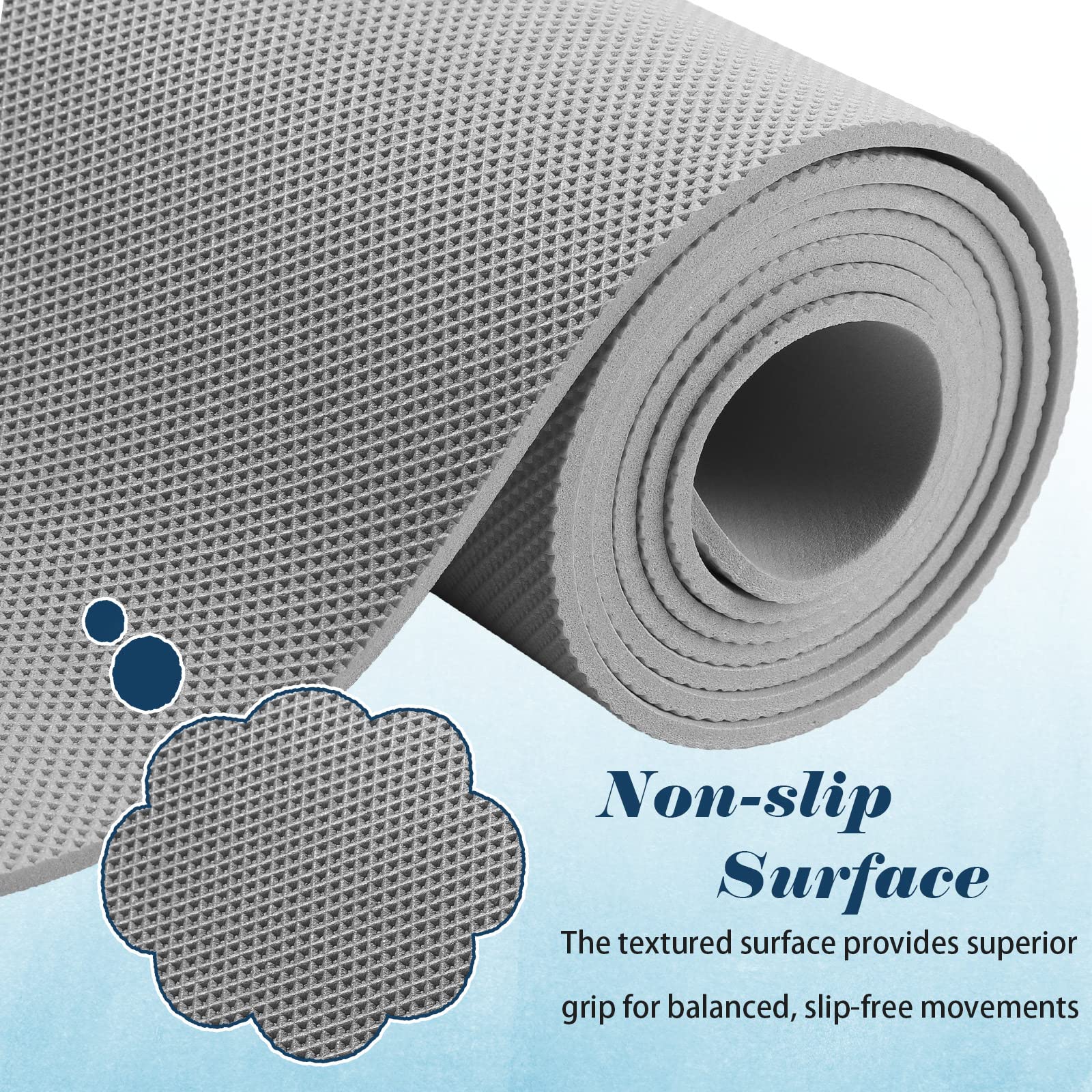 10 Pack Non-Slip Yoga Mats Bulk - 68