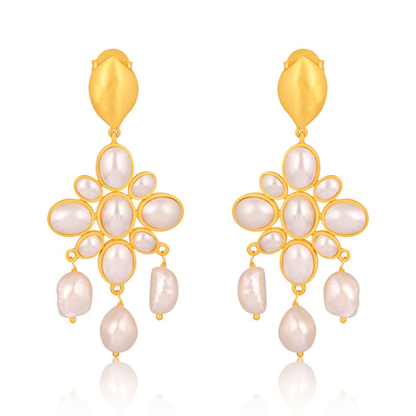 Elegant Swept Away Pearl Drop Earrings for Women | Dainty & Timeless Jewelry for Weddings, Parties & Special Occasions