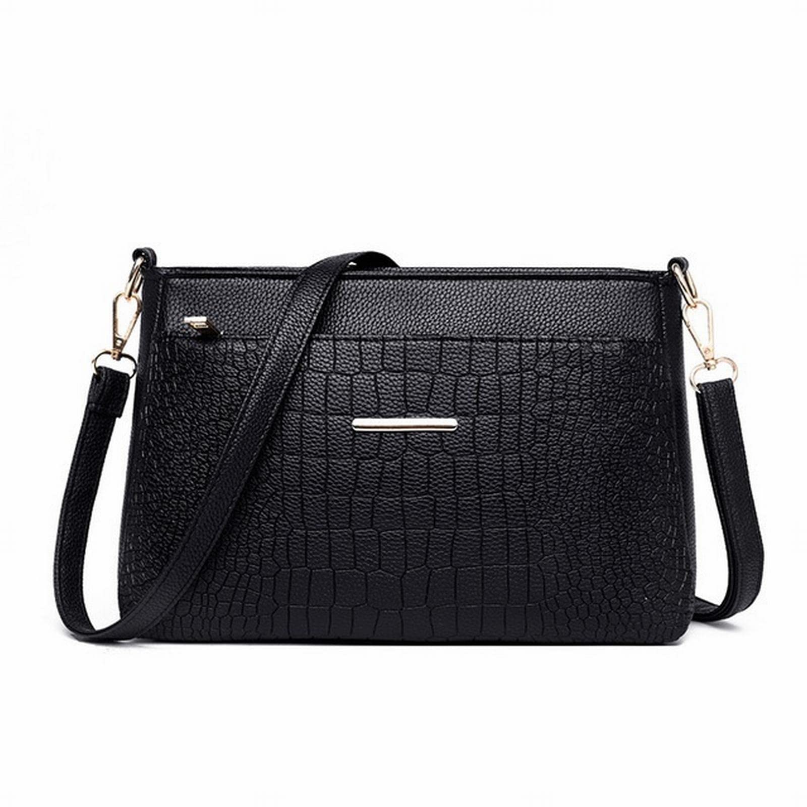 NHBT Women's Fashion Alligator Print Crossbody Bag - PU Leather Shoulder Purse for Ladies, Shopping, Work & Travel | Stylish Messenger Handbag for Moms & Daily Use