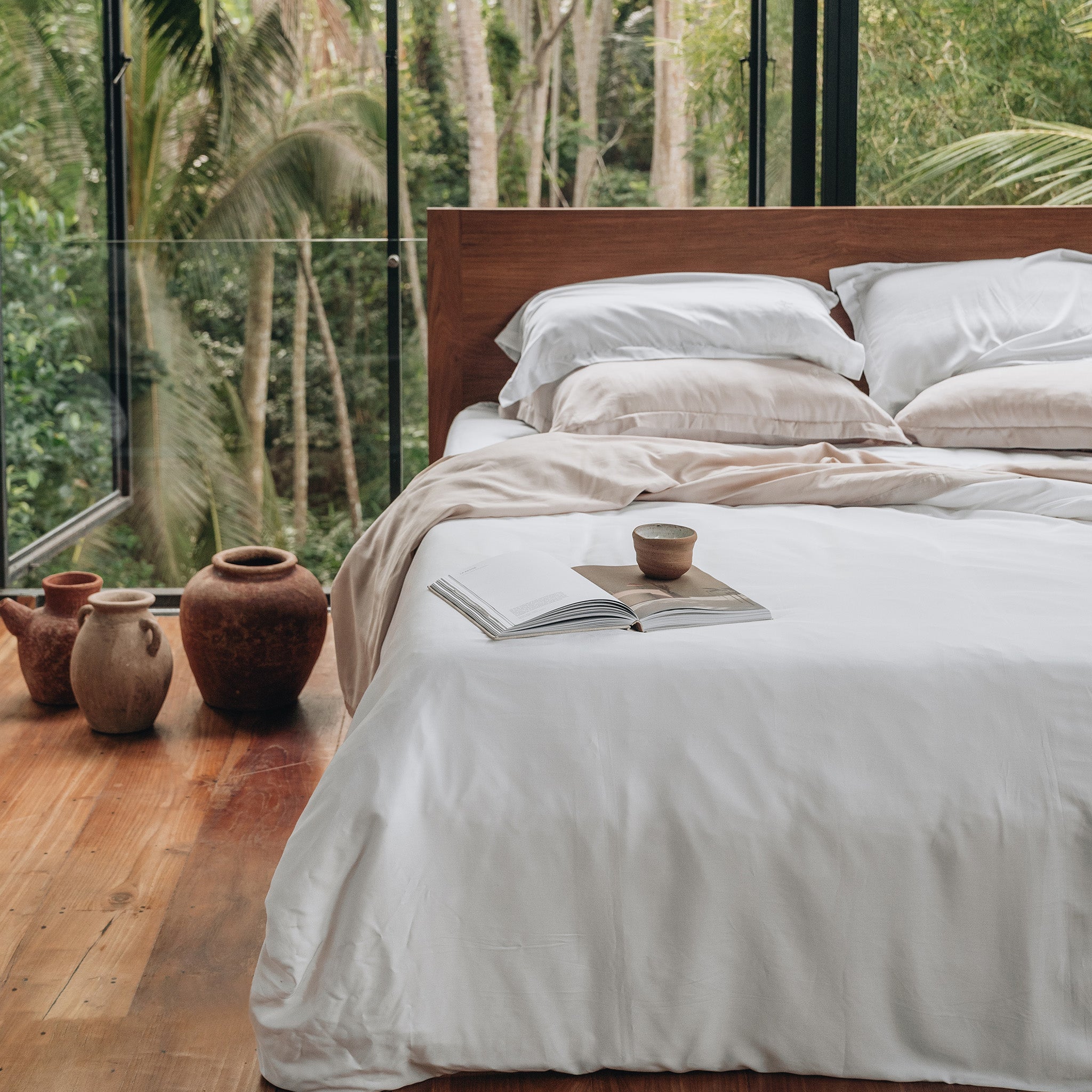 Heveya® Bamboo Pillow Cases (2 Pack) - Hypoallergenic & Breathable Pillow Covers for Side, Back & Stomach Sleepers - Perfect for Bedroom, Travel & Guest Rooms