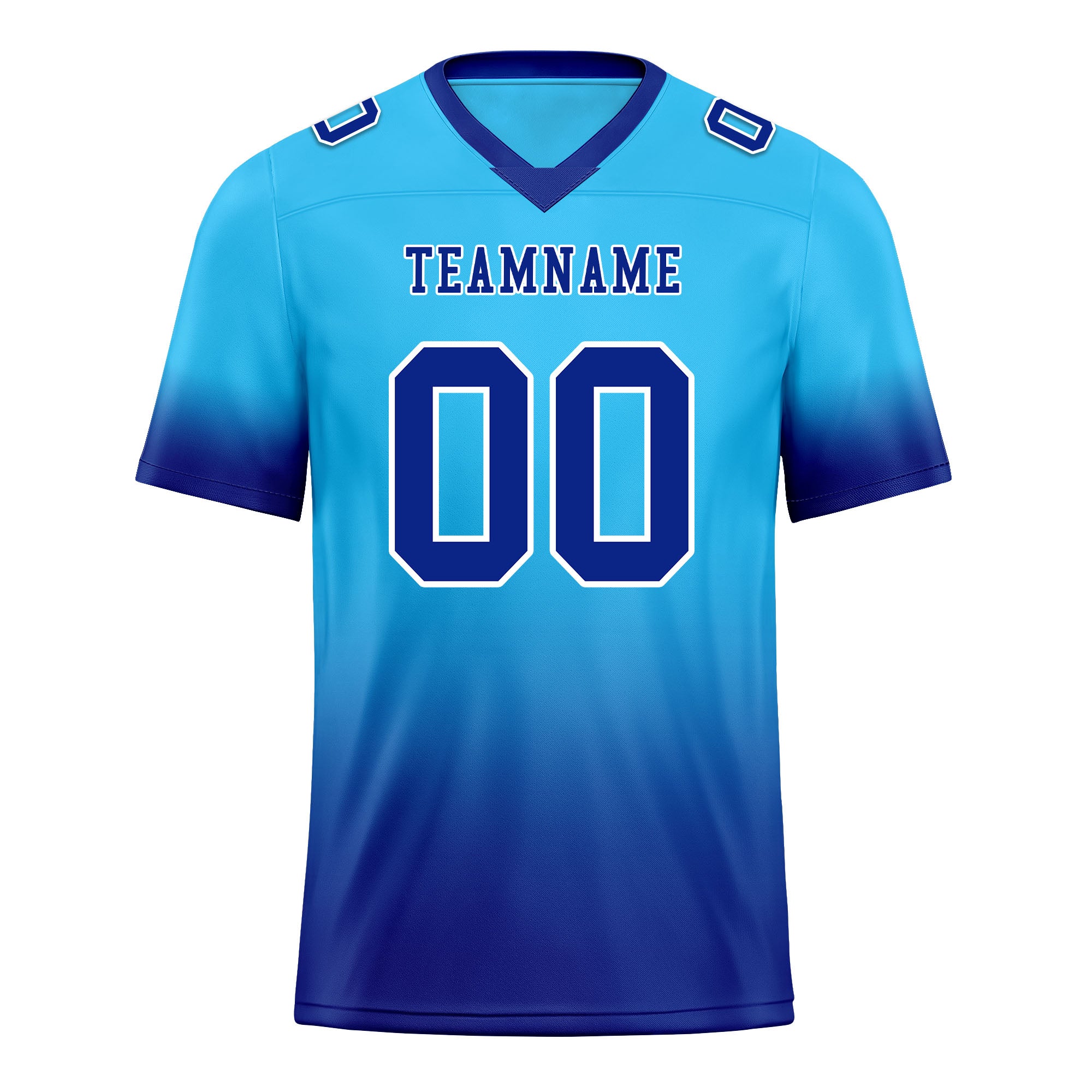 Custom Dark Blue Fade Personalized Authentic Football Jersey FBJ02 D06100 - Perfect for Game Days, Team Sports & Fan Apparel Gifts