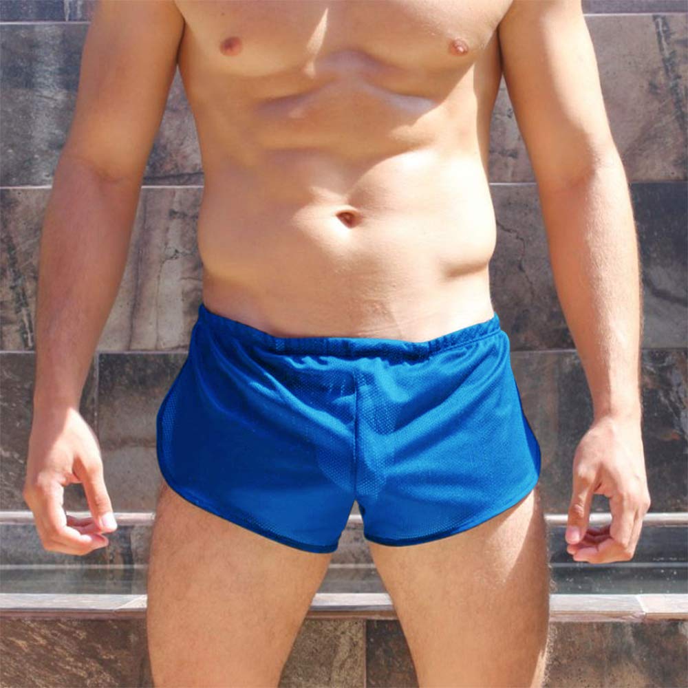 **Men's Split Side Athletic Shorts - Breathable Mesh Workout Shorts with High Slits for Comfort & Style - Perfect for Running, Gym & Casual Wear**