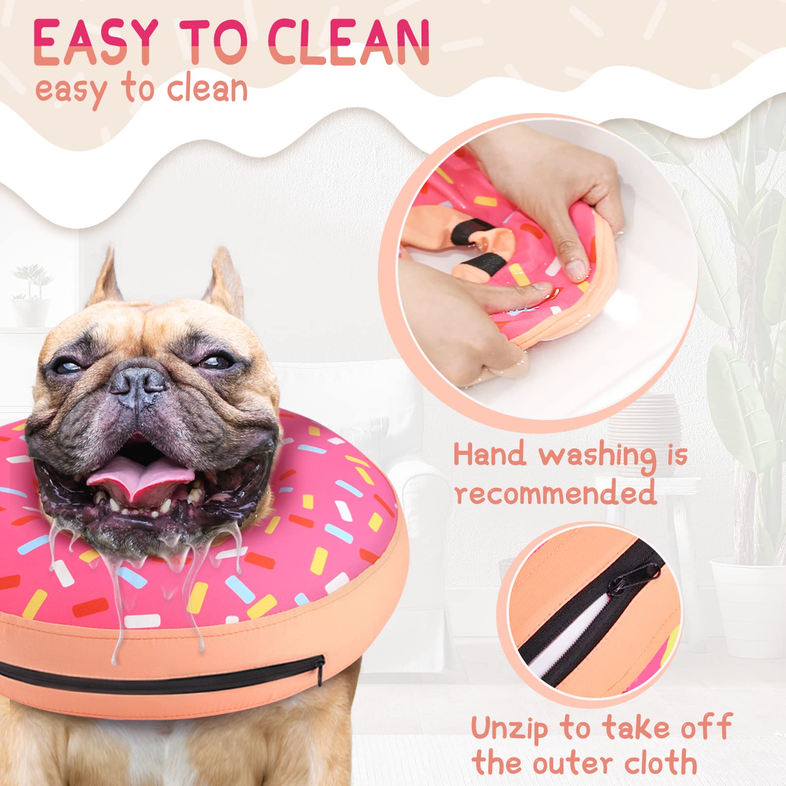 Inflatable Dog Cone Collar Alternative - Soft Recovery E-Collar for Small & Medium Dogs & Cats After Surgery | Post-Surgical Pet Neck Donut for Comfortable Healing | Perfect for Wound Protection & Stress-Free Recovery at Home