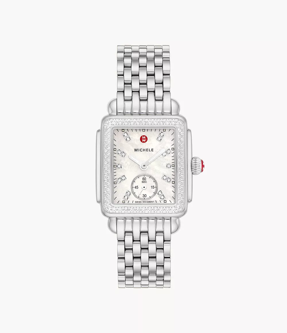 Stylish Deco Mid Diamond Stainless Steel Watch for Women - Elegant Fashion Accessory for Daily Wear, Office & Special Occasions