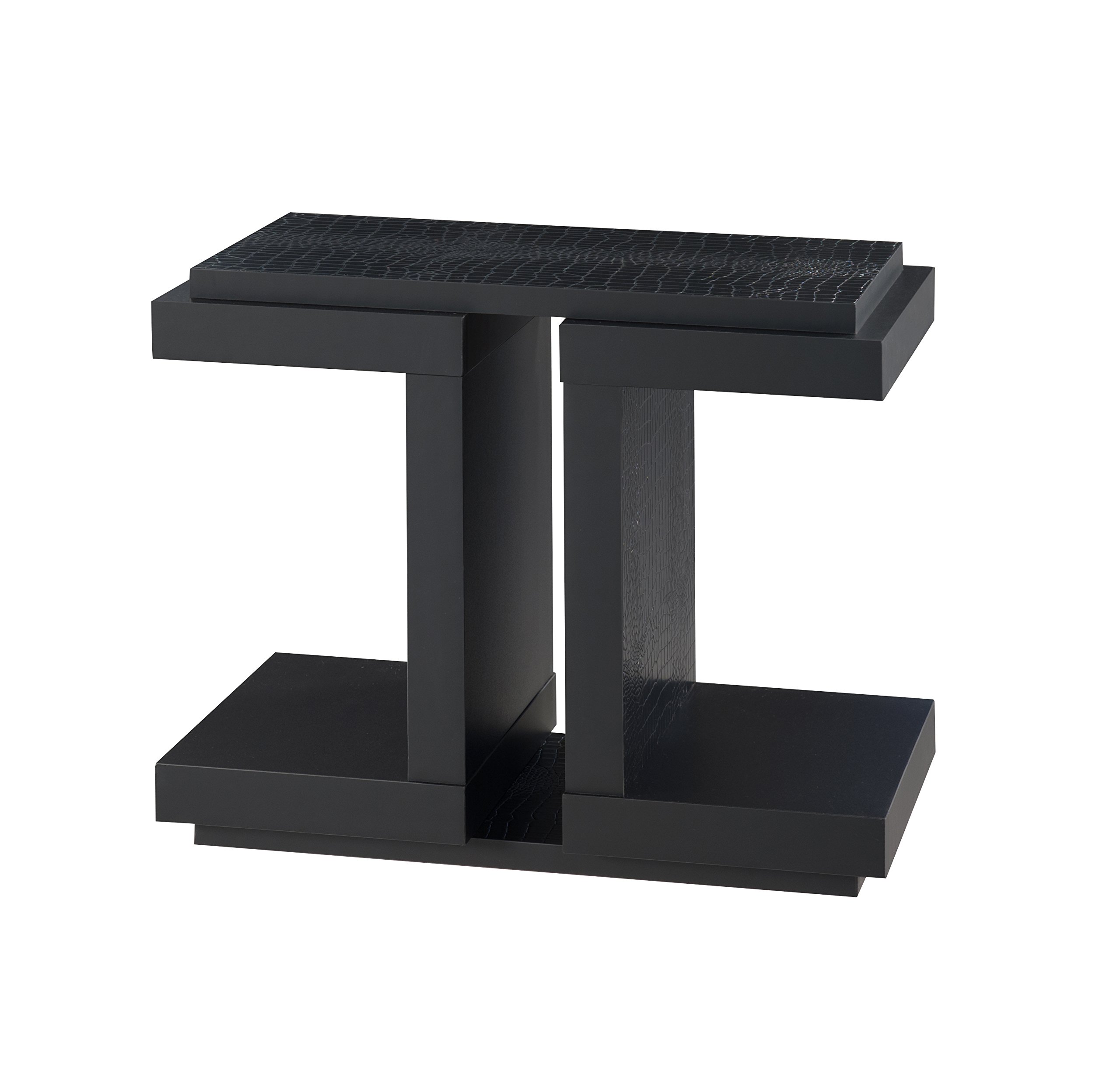 Kathleen Contemporary End Table by Furniture of America - Modern Black Side Table for Living Room, Bedroom, or Office