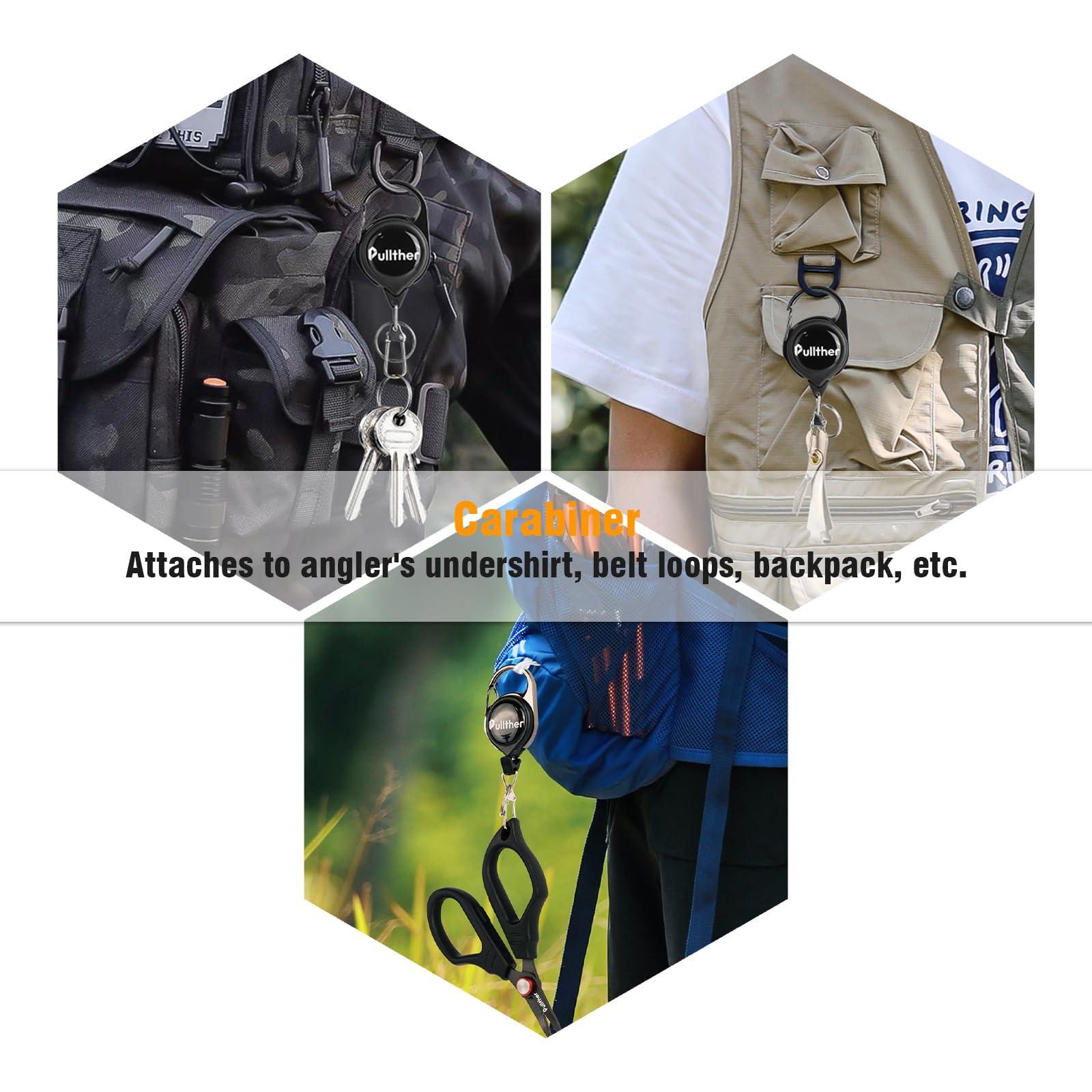 360° Rotating Retractable Keychain - Durable Fishing Lanyard & Badge Reel for Fly Fishing Vest Accessories | Perfect for Anglers, Security Badge Holders & Outdoor Enthusiasts