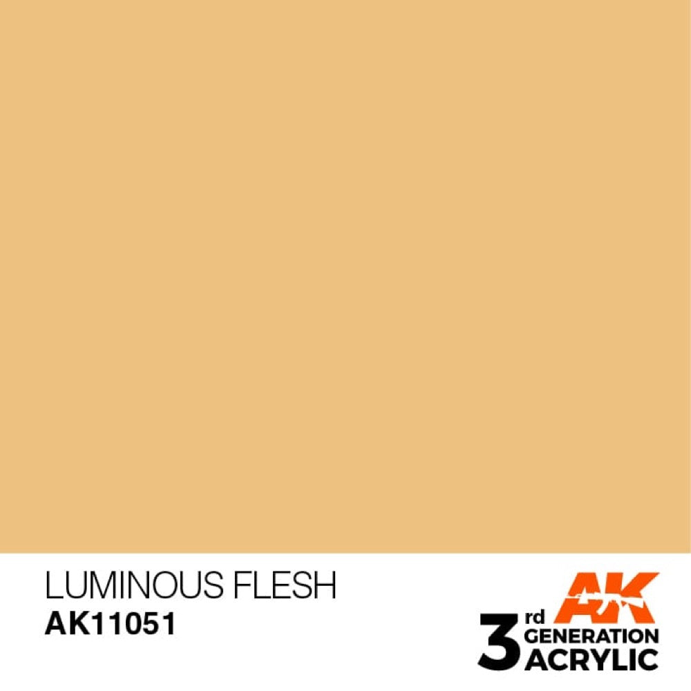 AK Interactive AK11051 Luminous Flesh Acrylic Paint 17ml (3rd Gen) - High-Quality Model Paint for Miniatures, Warhammer & Scale Models - Perfect for Night Scenes & Glow Effects
