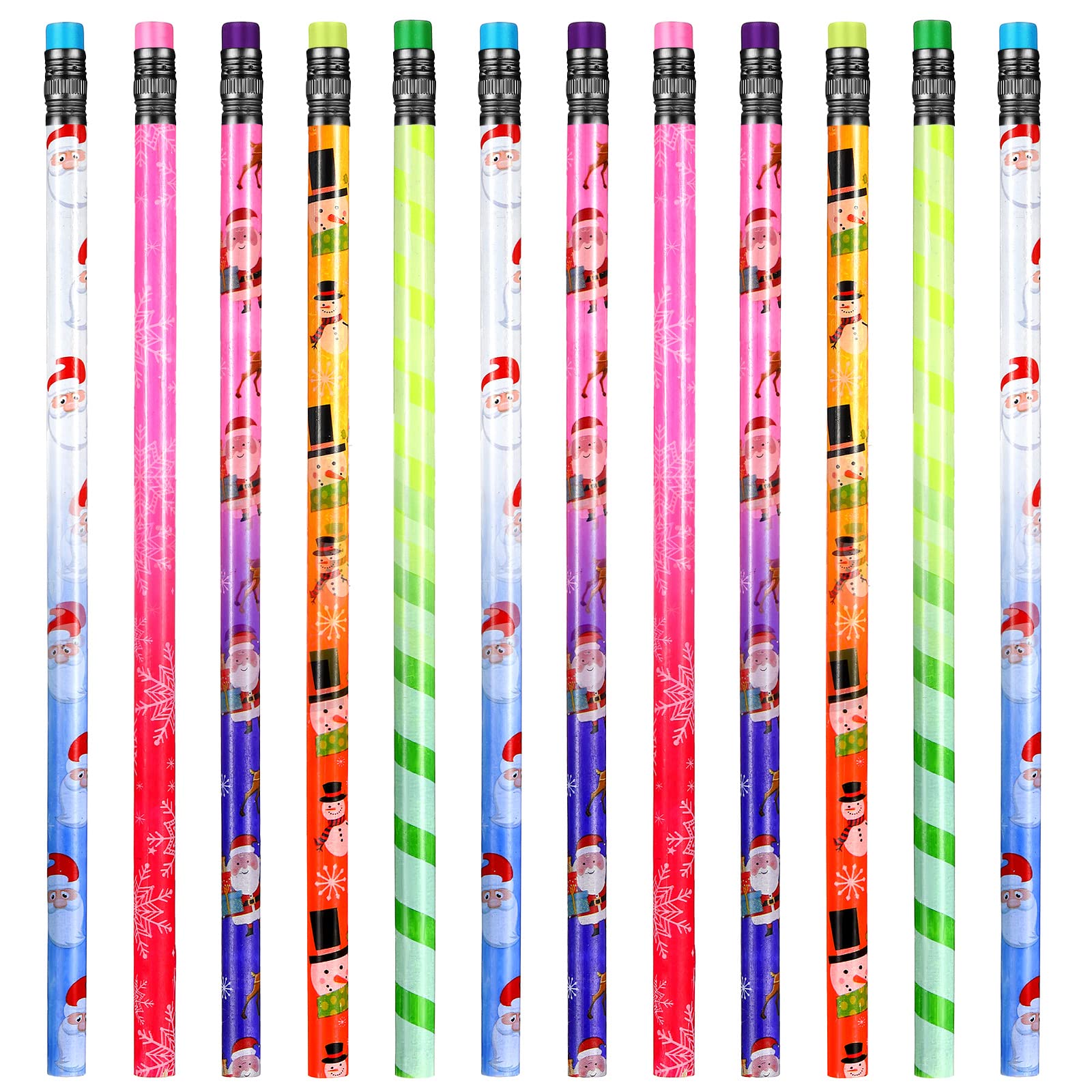 15-Pack Heat Activated Mood Pencils - Color Changing Thermochromic Wooden Pencils with Eraser for Kids, Christmas Gifts & Party Favors - Fun Writing & Drawing Supplies for School, Art Projects & Holiday Celebrations