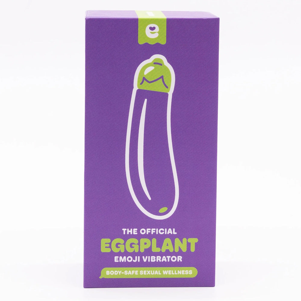 Emojibator Eggplant Emoji Mini Vibrator - Soft Silicone Personal Massager for Women, Discreet & Waterproof - Perfect for Travel, Couples Play & Solo Pleasure